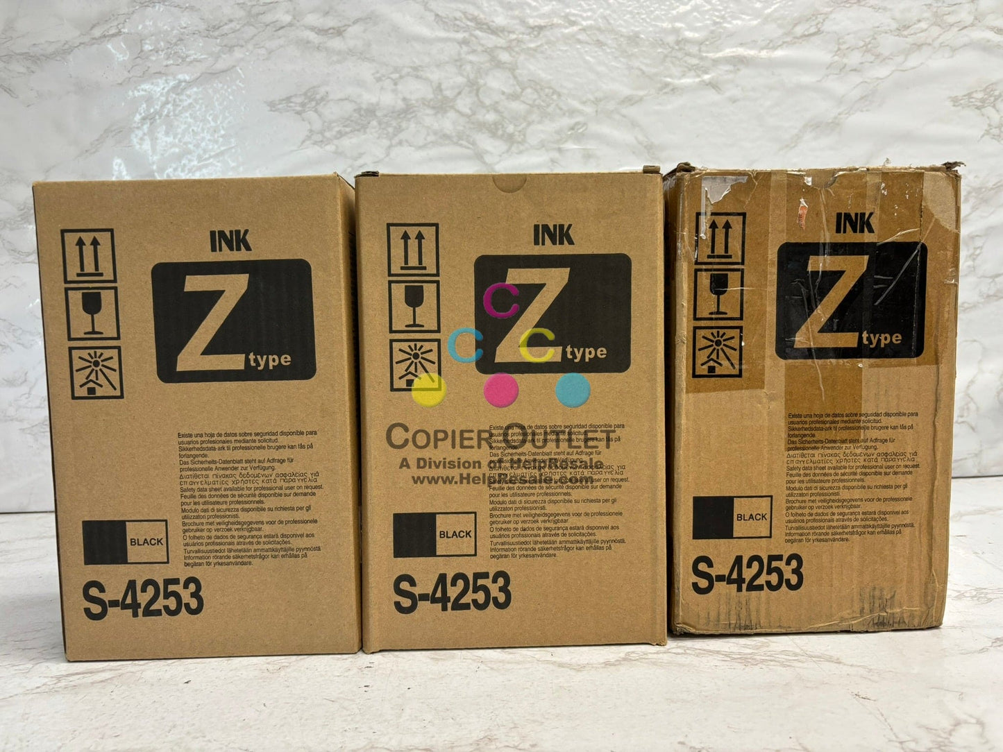 OEM Riso RZ-200,RZ-220,RZ-220UI,RZ-300,RZ-310 Z Type Black Toners S-4253 (5 Toners)