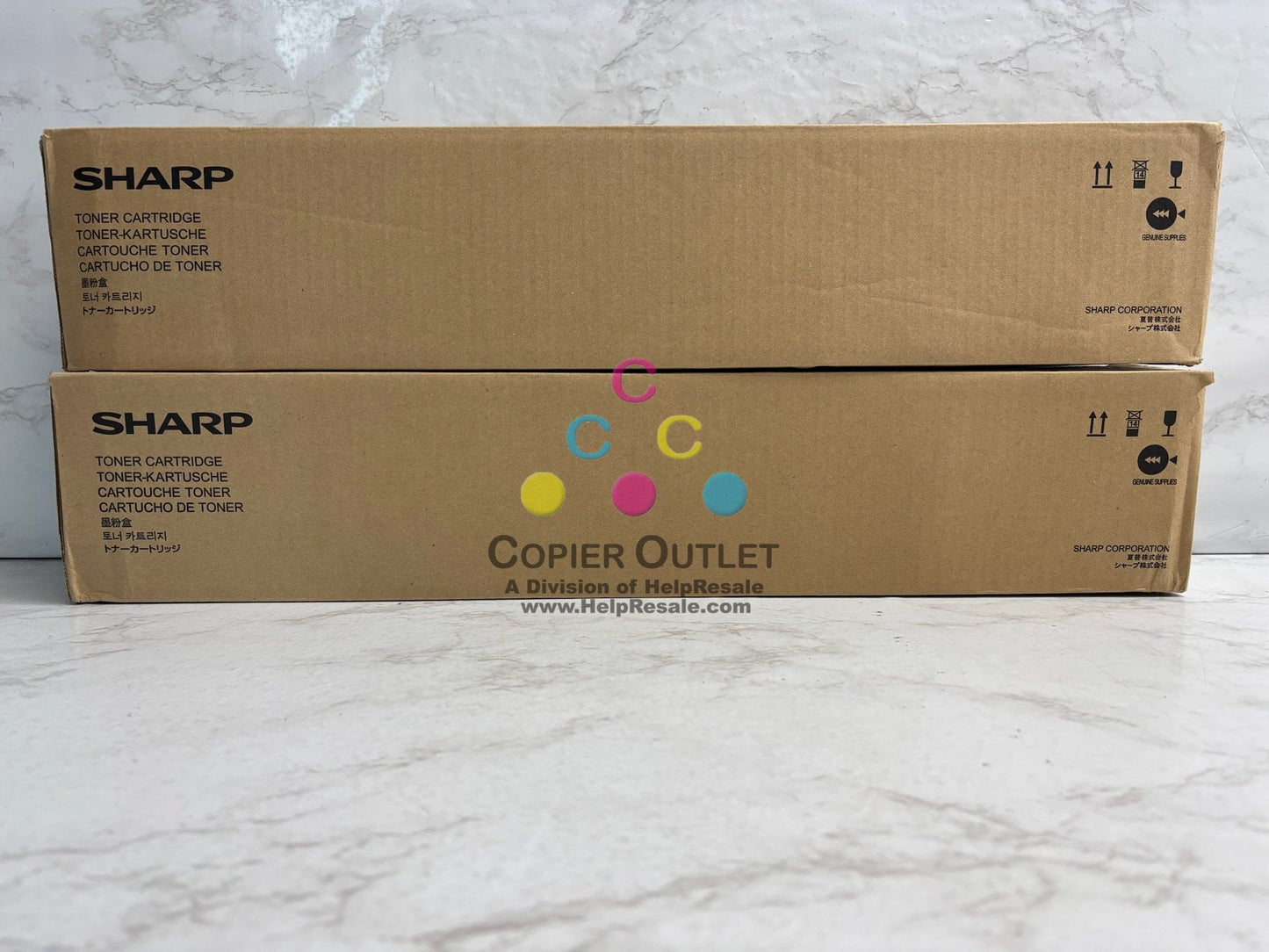 2 New Genuine Sharp MX-7081,MX-8081 Mag & Yellow Toners MX-80NT-MA, MX-80NT-YA