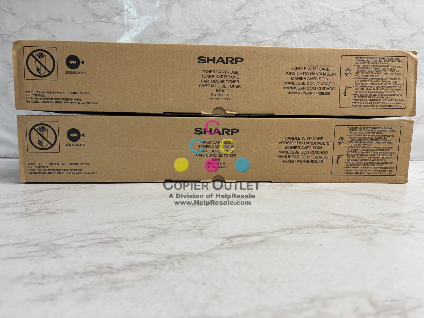 2 New Genuine Sharp MX-7081,MX-8081 Mag & Yellow Toners MX-80NT-MA, MX-80NT-YA