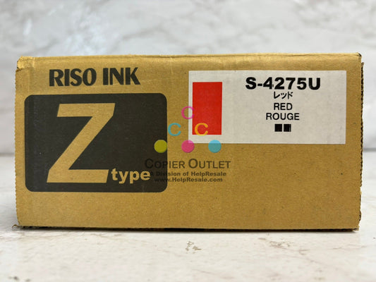 New OEM Riso EZ 220, 390, 590, MZ 730, 770, 790 Red Ink type Z S-4275U / S4275U