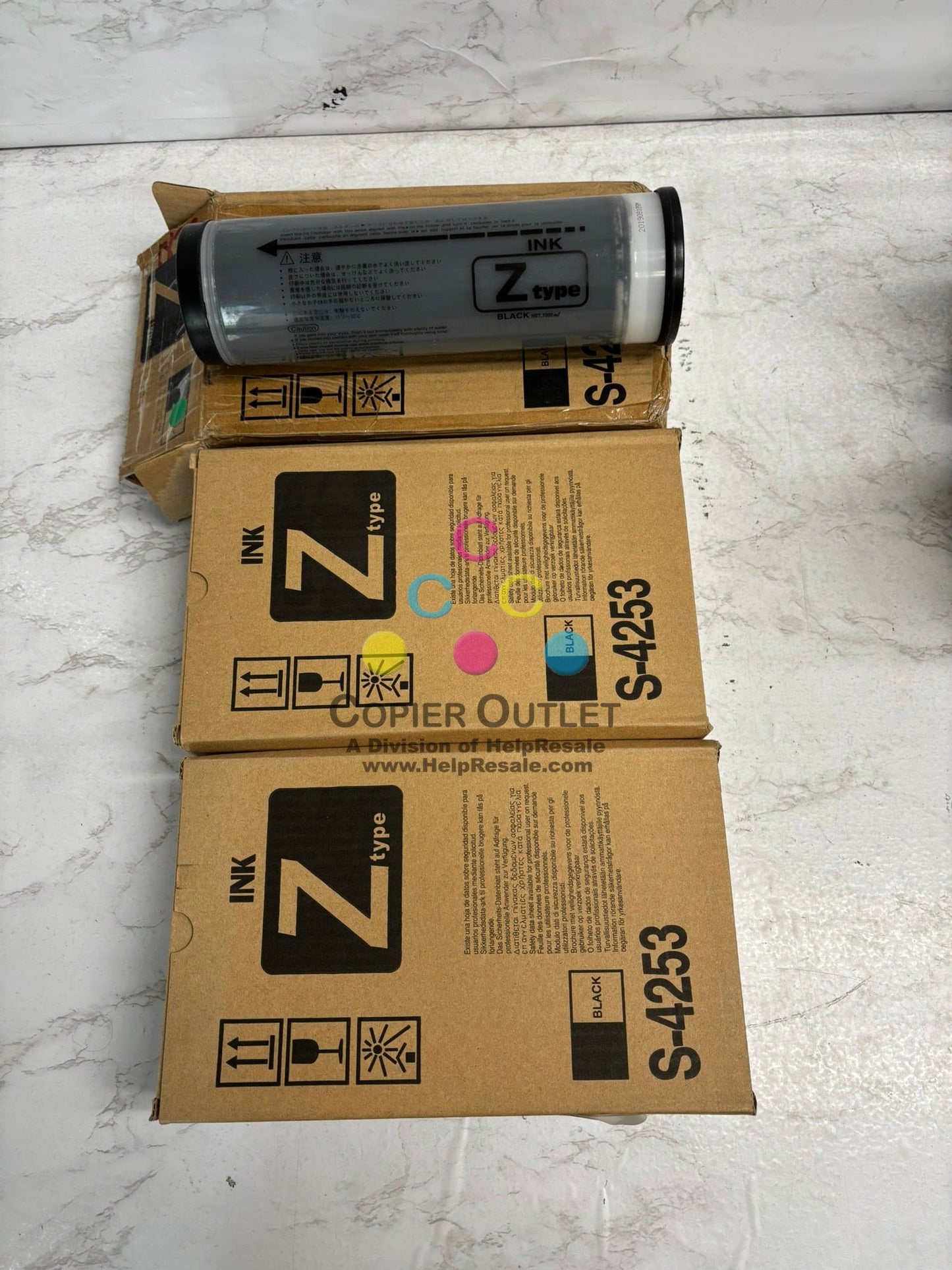 OEM Riso RZ-200,RZ-220,RZ-220UI,RZ-300,RZ-310 Z Type Black Toners S-4253 (5 Toners)