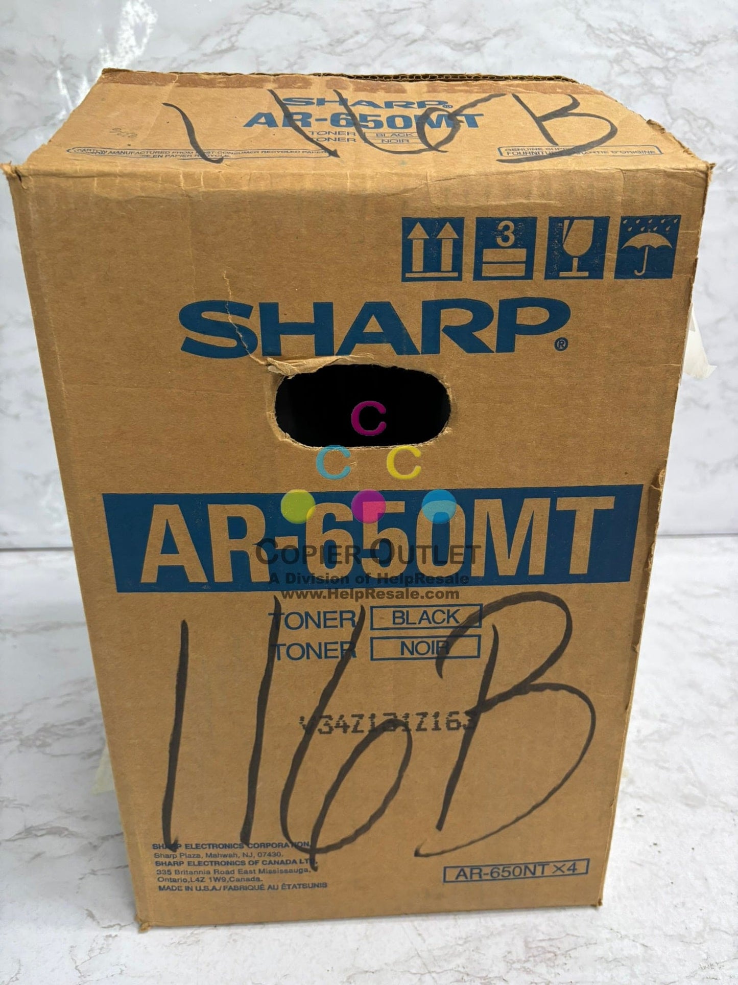 New Genuine Sharp AR-650, AR-800 Black Toners AR-650NT (4 Toners in total)