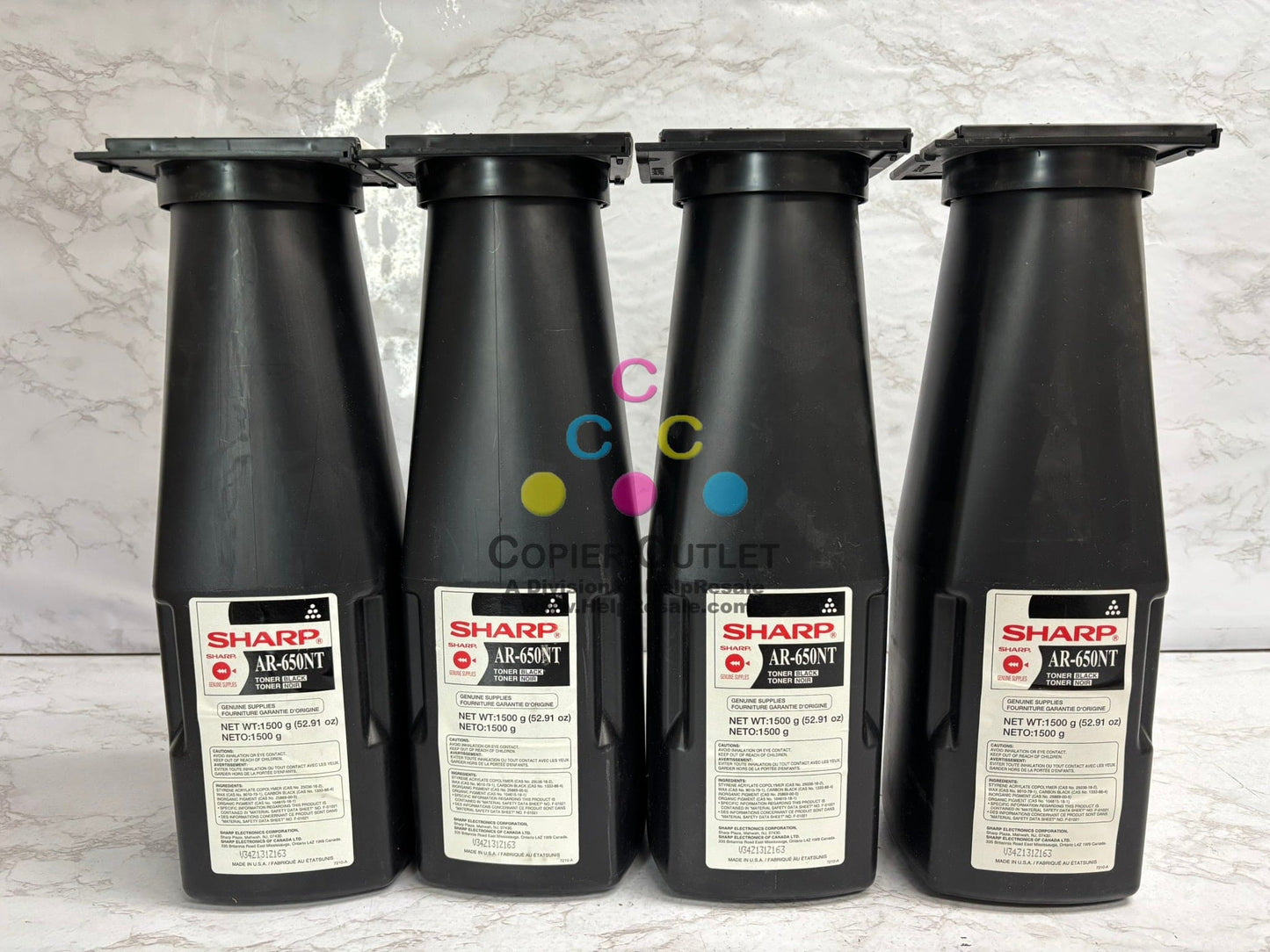 New Genuine Sharp AR-650, AR-800 Black Toners AR-650NT (4 Toners in total)