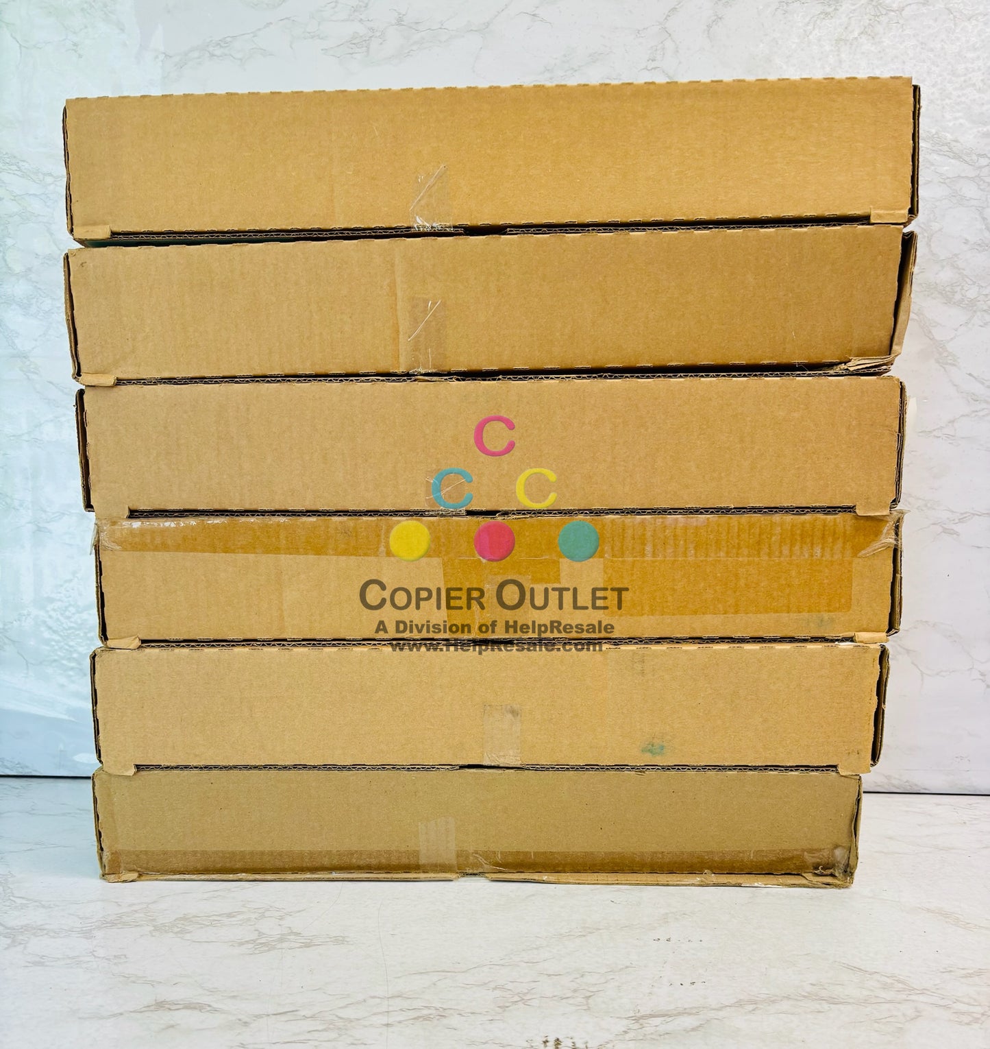 6 Cosmetic OEM Konica BH C454e, C554e Cyan, Magenta & Yellow Toner TN512 CCMYYY
