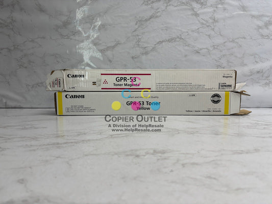 2 Open Genuine Canon iR ADV C3325i,C3330i Magenta& Yellow Toner GPR-53, GPR53