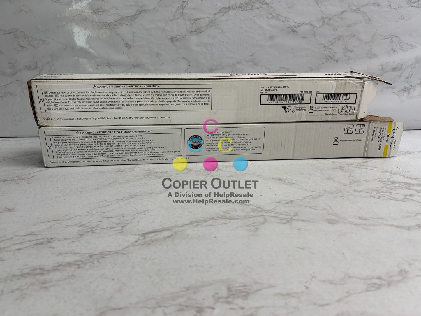 2 Open Genuine Canon iR ADV C3325i,C3330i Magenta& Yellow Toner GPR-53, GPR53