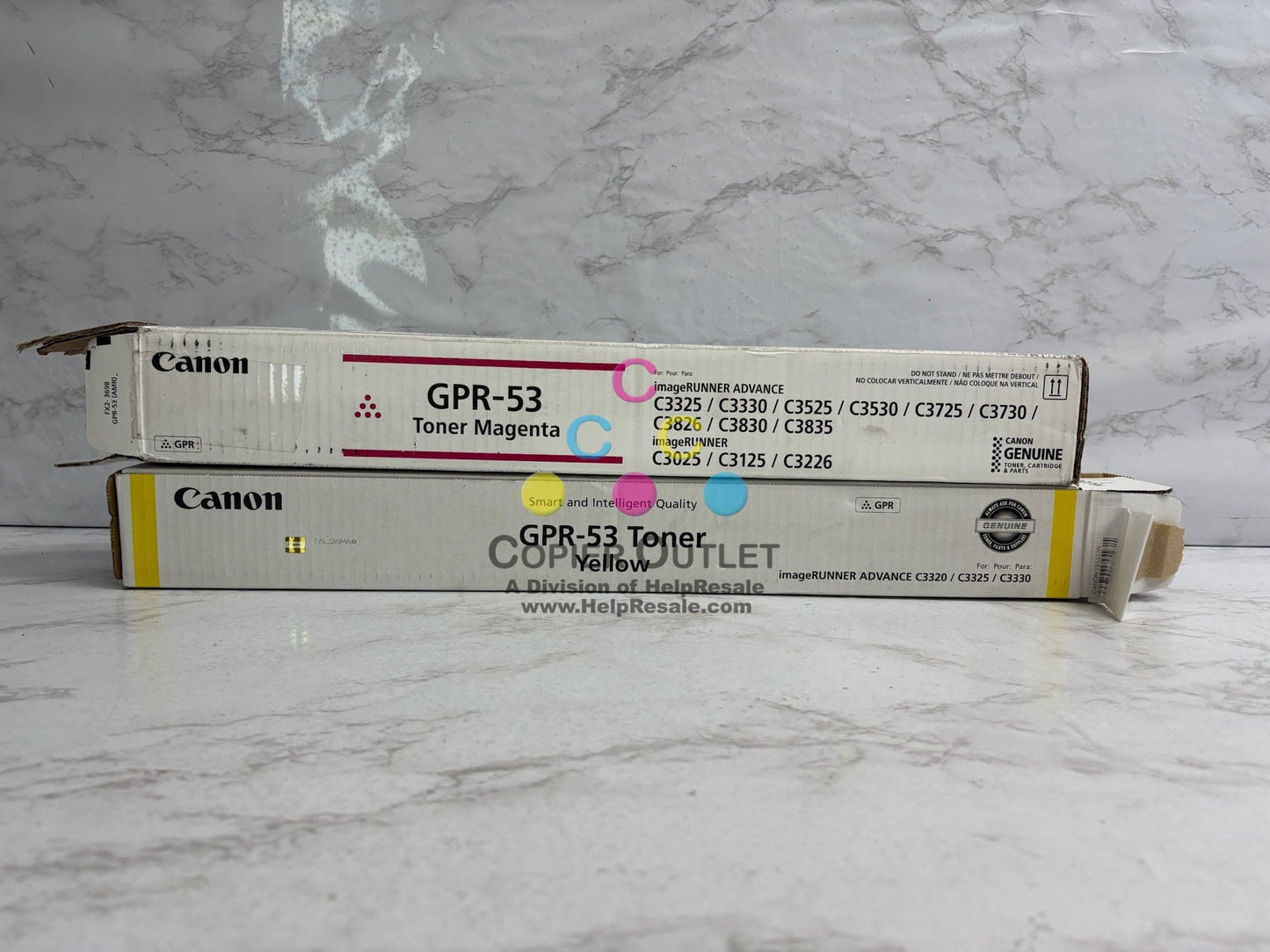 2 Open Genuine Canon iR ADV C3325i,C3330i Magenta& Yellow Toner GPR-53, GPR53