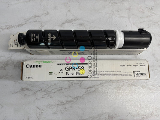 2 OEM Canon IRA C256,C257,C259,C356,C357 Black Toners GPR-58, 218C003 (1 Open)