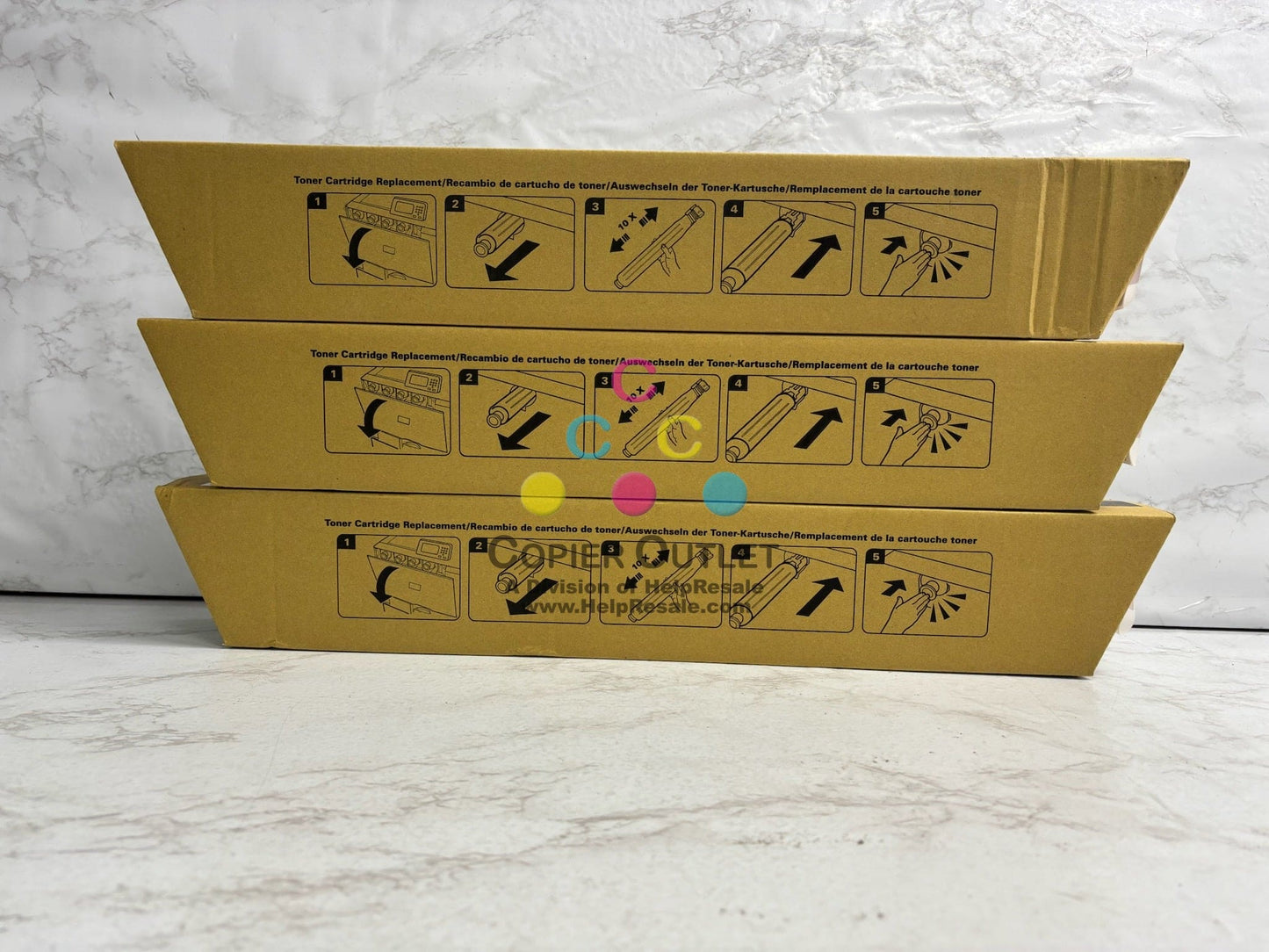 3 Katun Compatible Ricoh MPC6003,C4503,C5503,C6004 CMY Toners 841850,51,52