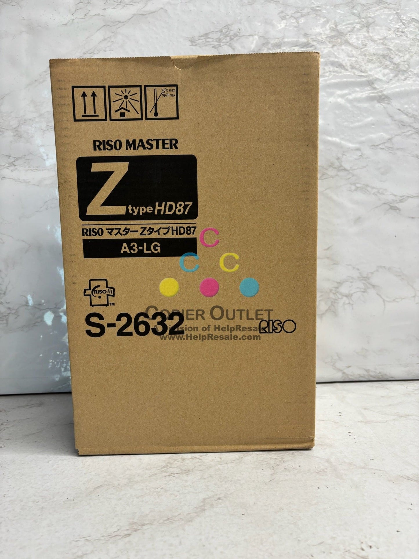Genuine Riso MZ-1090, MZ990 Master Rolls Z Type S-2632 (HD87) A3-LG, Box of 2