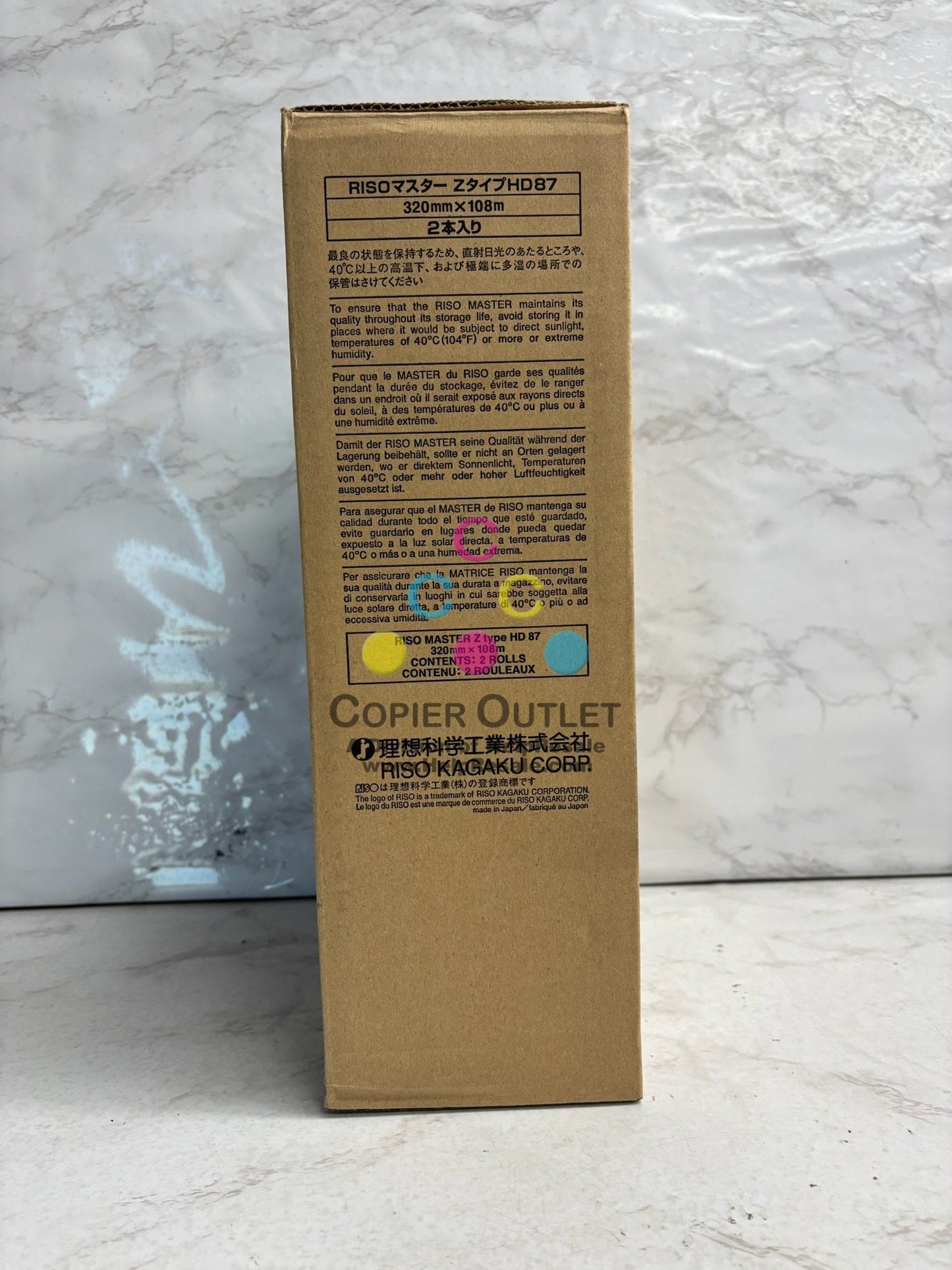 Genuine Riso MZ-1090, MZ990 Master Rolls Z Type S-2632 (HD87) A3-LG, Box of 2