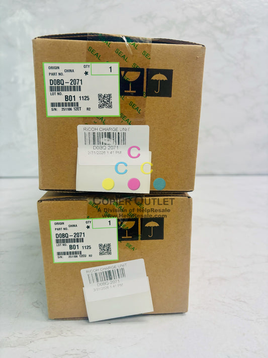 2 Genuine Ricoh MP C3004, C3504 Charge Roller ONLY D0BQ-2071, D0BQ2071