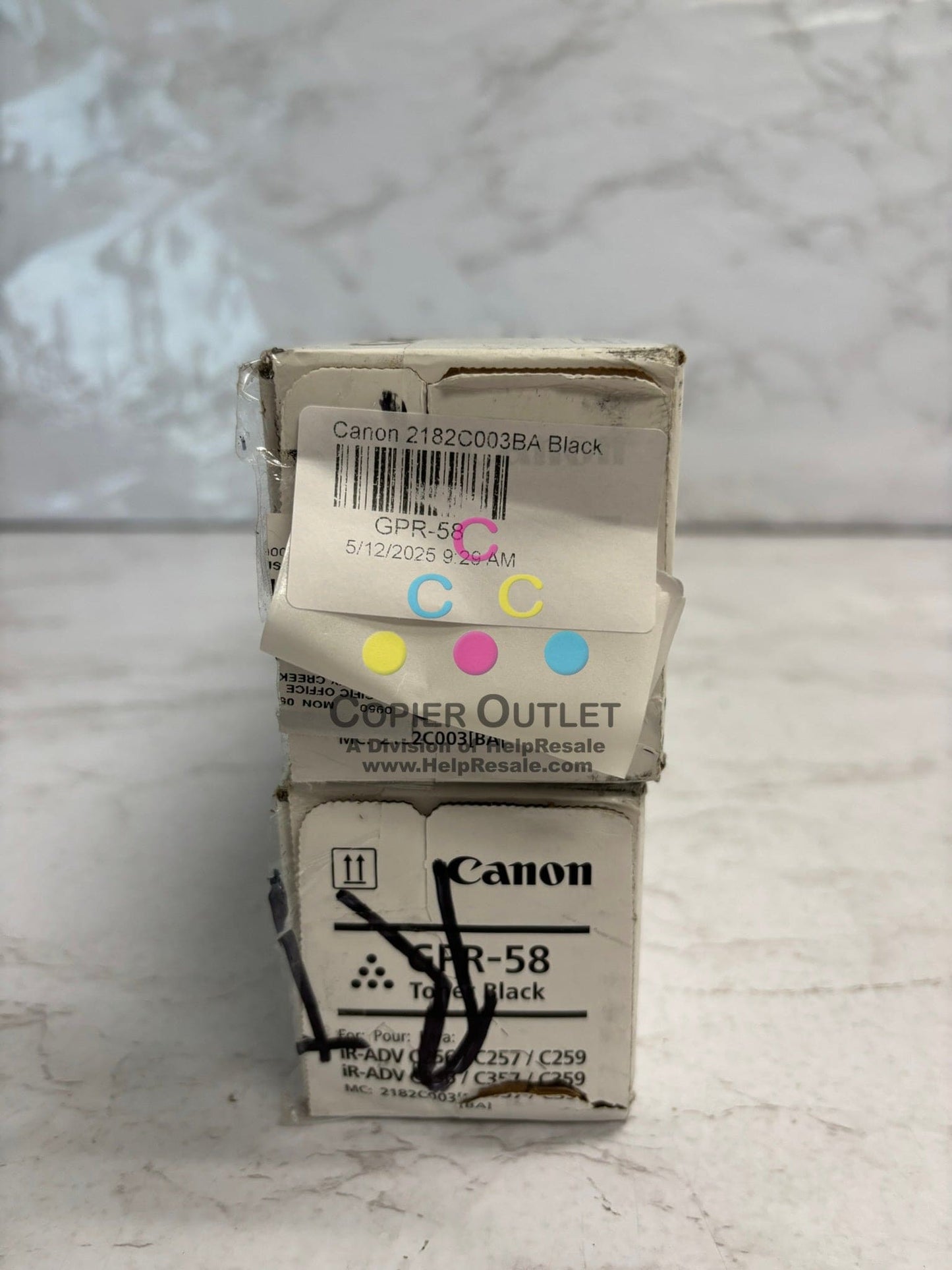 2 New OEM Canon IRA C256,C257,C259,C356,C357,C359 Black Toners GPR-58, 218C003