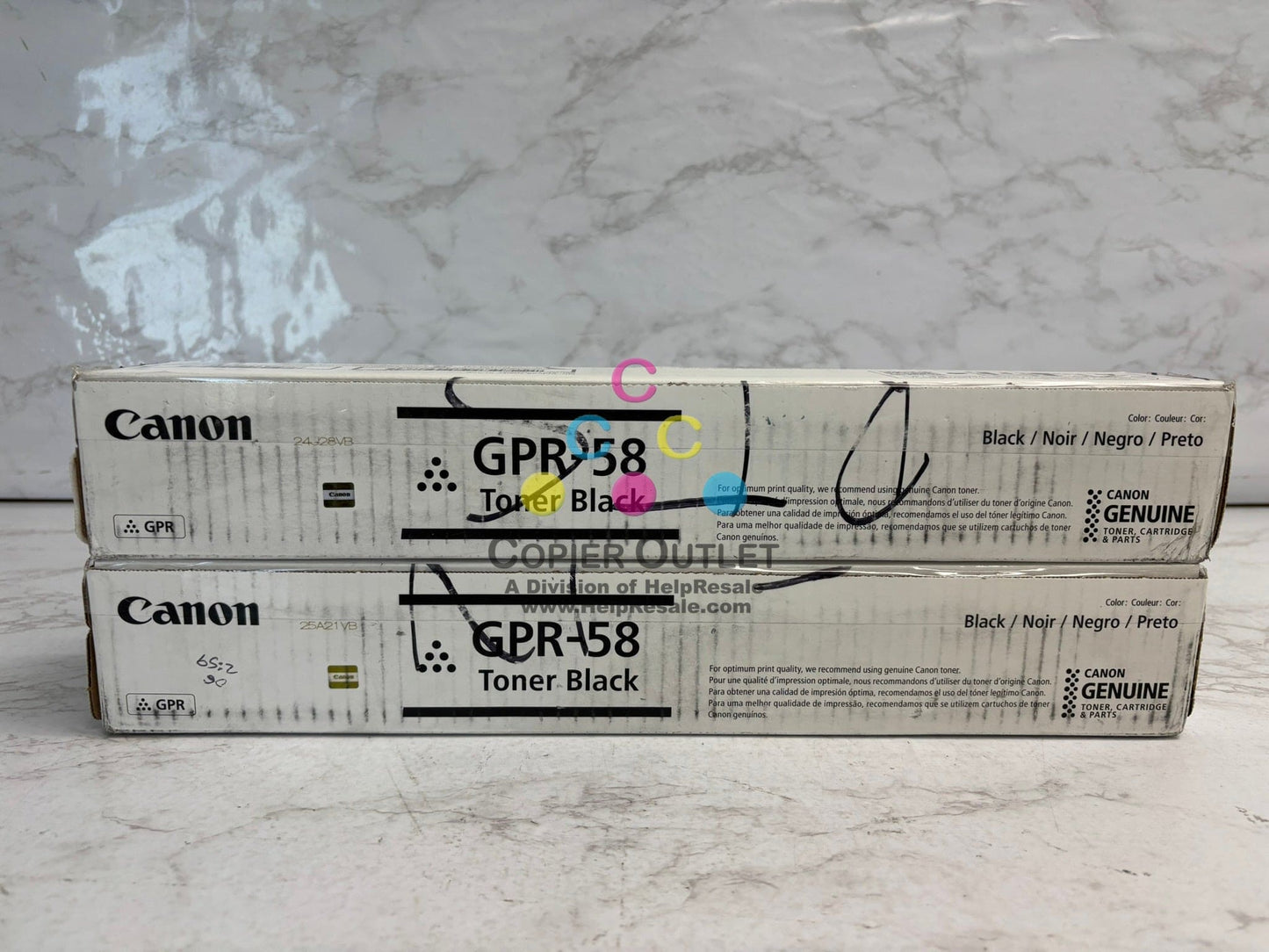 2 New OEM Canon IRA C256,C257,C259,C356,C357,C359 Black Toners GPR-58, 218C003