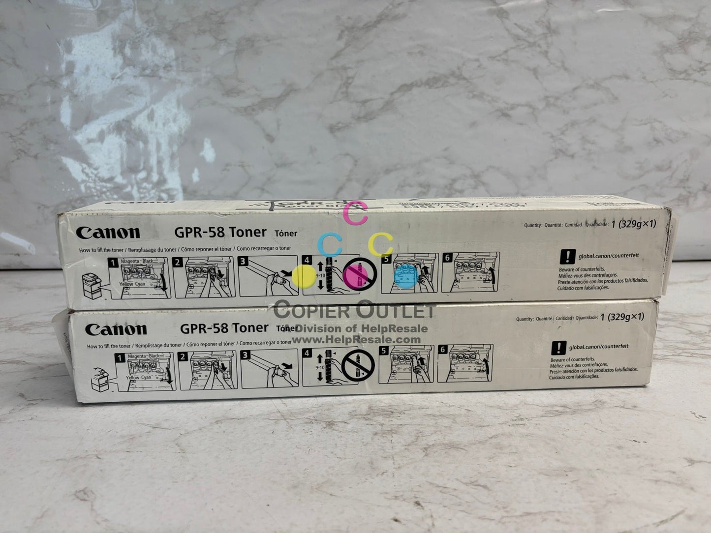 2 New OEM Canon IRA C256,C257,C259,C356,C357,C359 Black Toners GPR-58, 218C003