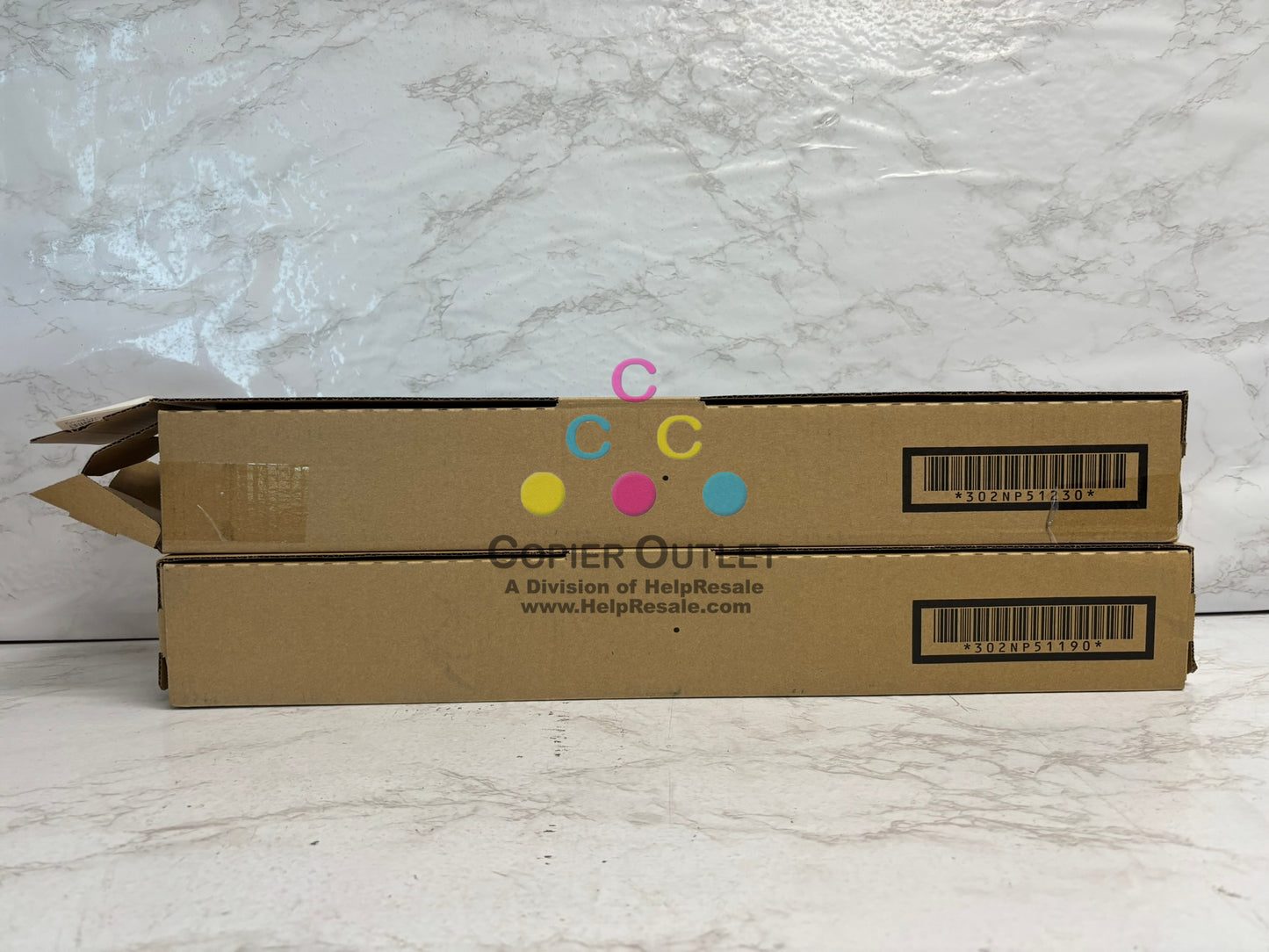 2 OEM Kyocera TASKalfa 2551ci, CS2551ci TK-8327 Cyan & Yellow Toners (Open Cyan)