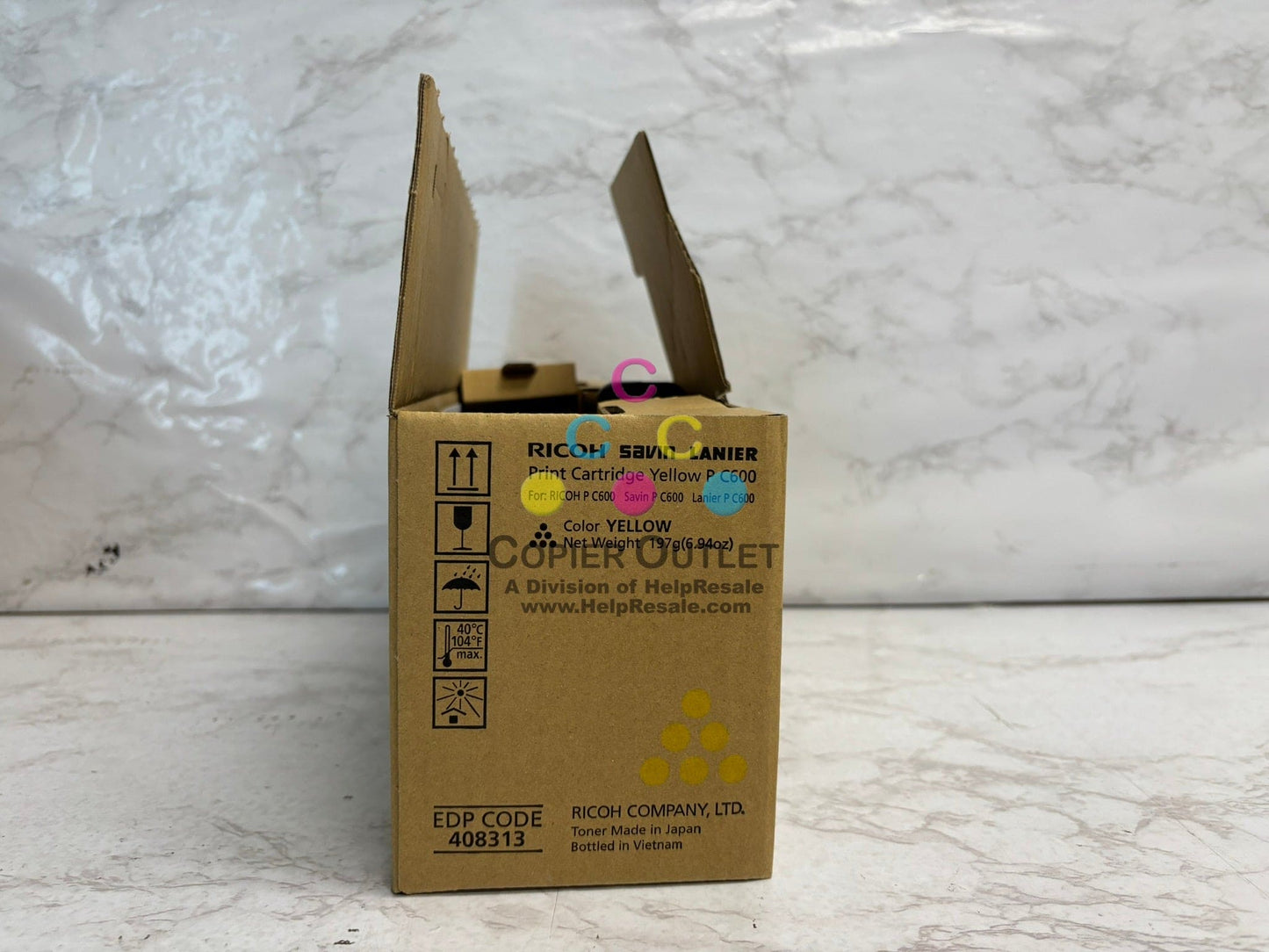 New Open Genuine Ricoh Savin Lanier P C600 Yellow Toner Cartridge 480313