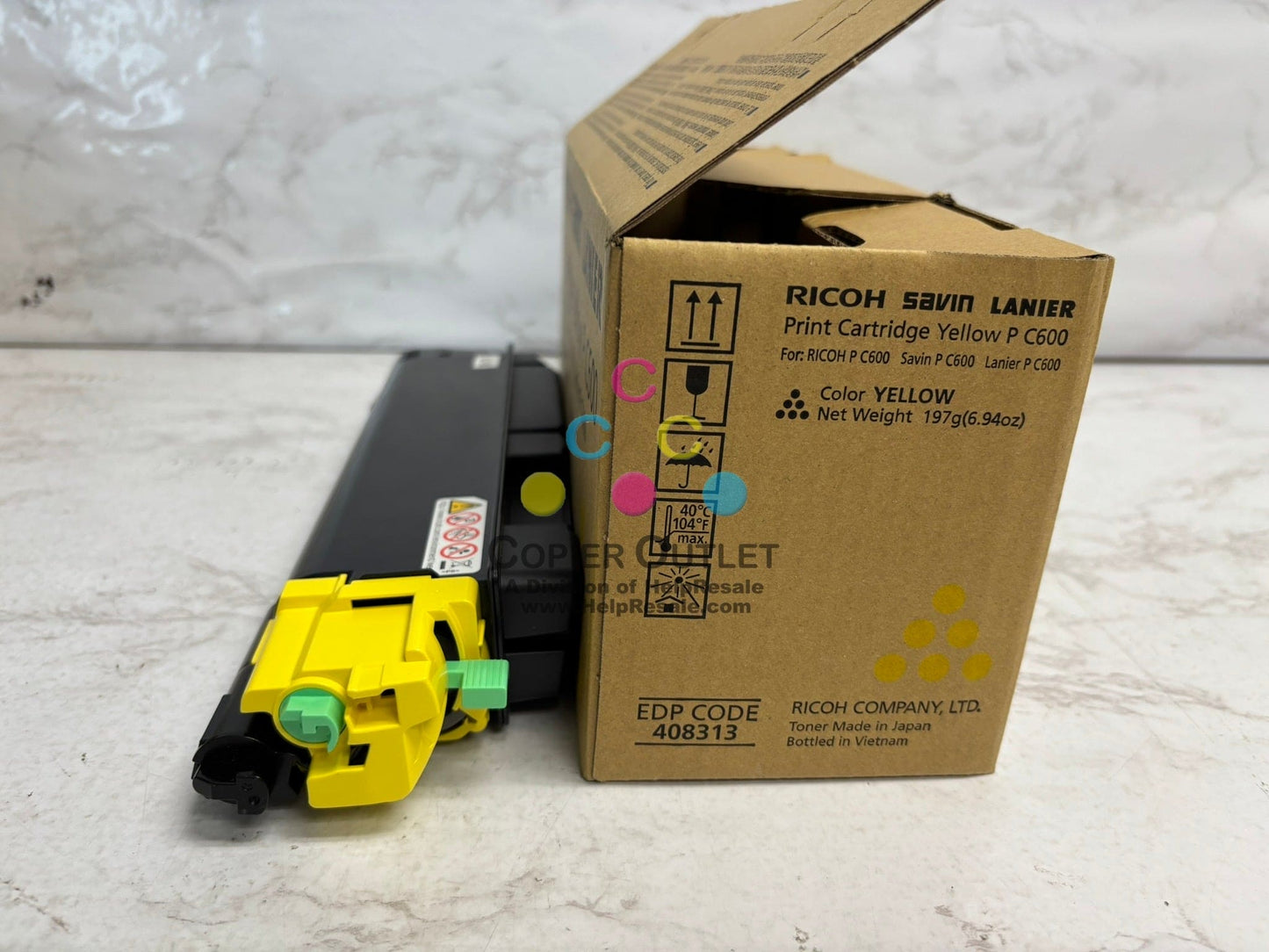 New Open Genuine Ricoh Savin Lanier P C600 Yellow Toner Cartridge 480313