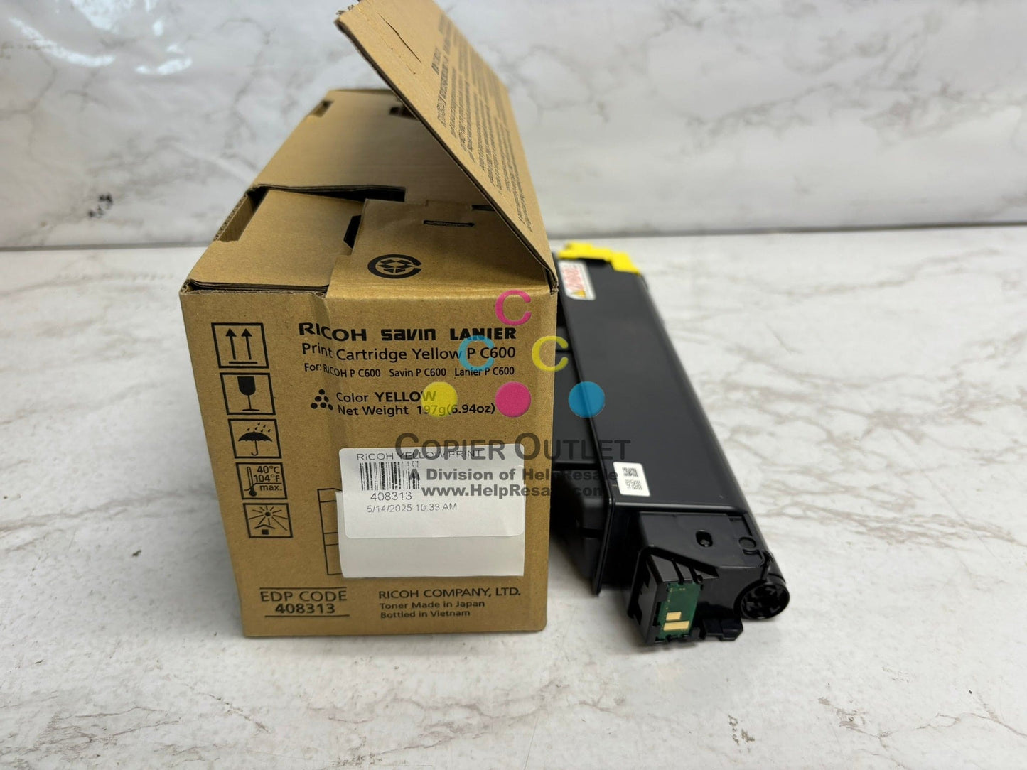 New Open Genuine Ricoh Savin Lanier P C600 Yellow Toner Cartridge 480313