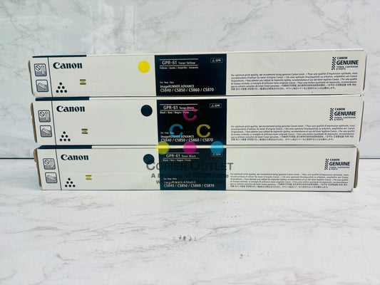 3 Genuine Canon iR Adv C5840i,C5850i Yellow & Black Toner GPR-61 YKK