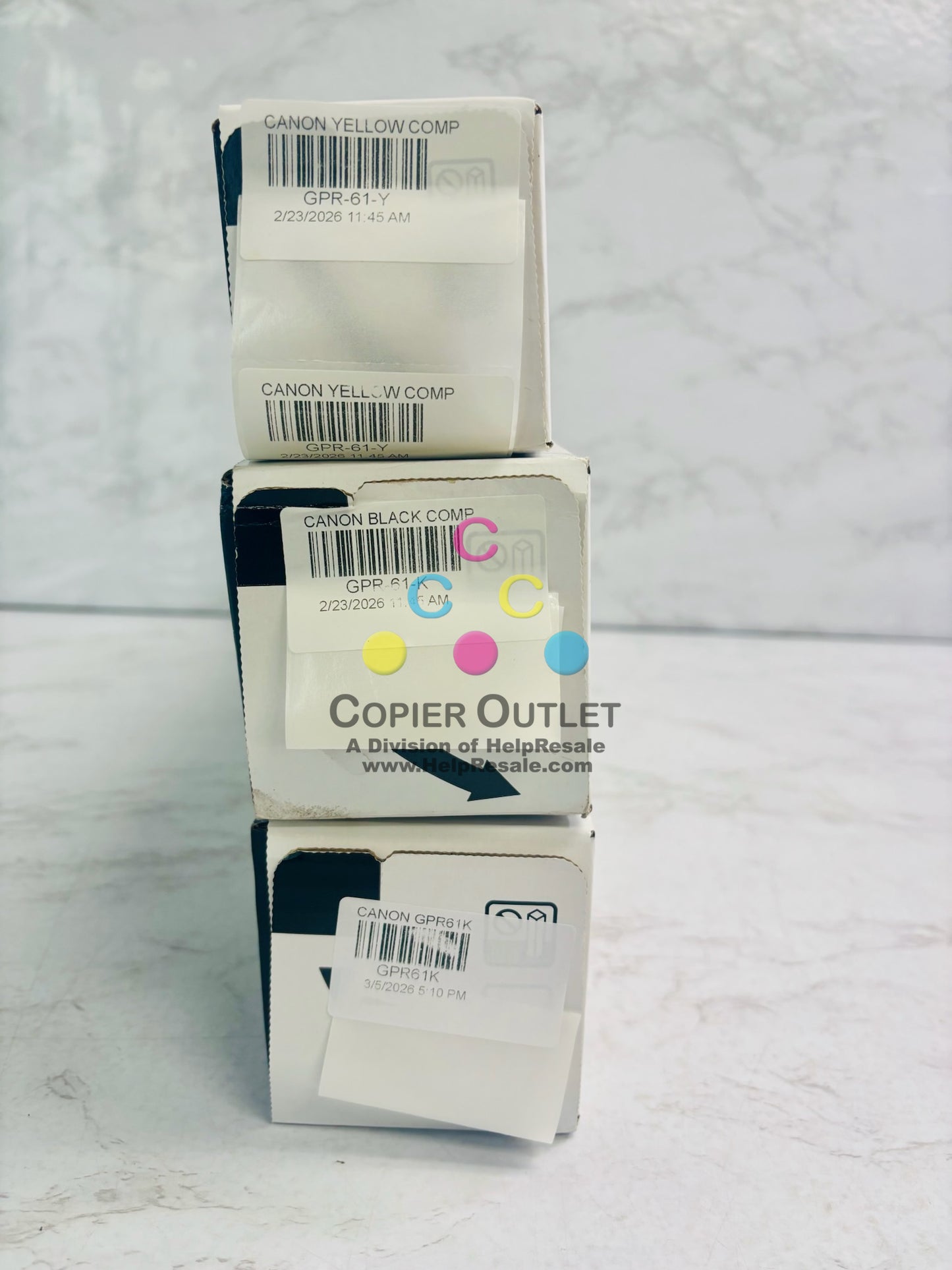 3 Genuine Canon iR Adv C5840i,C5850i Yellow & Black Toner GPR-61 YKK
