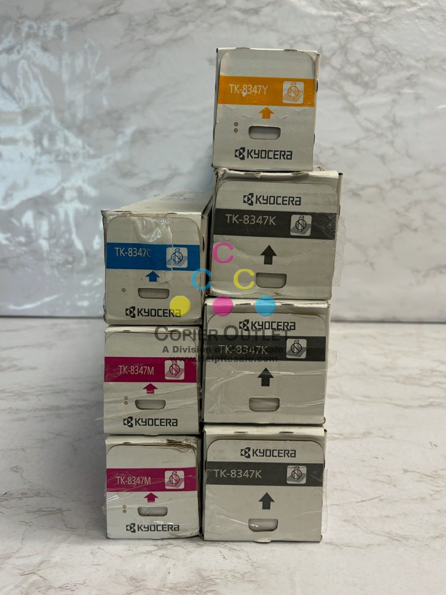 7 OEM Kyocera TASKalfa 2552ci,2553ci,CS2552ci,CS2553ci TK-8347 CMMYKKK Toners