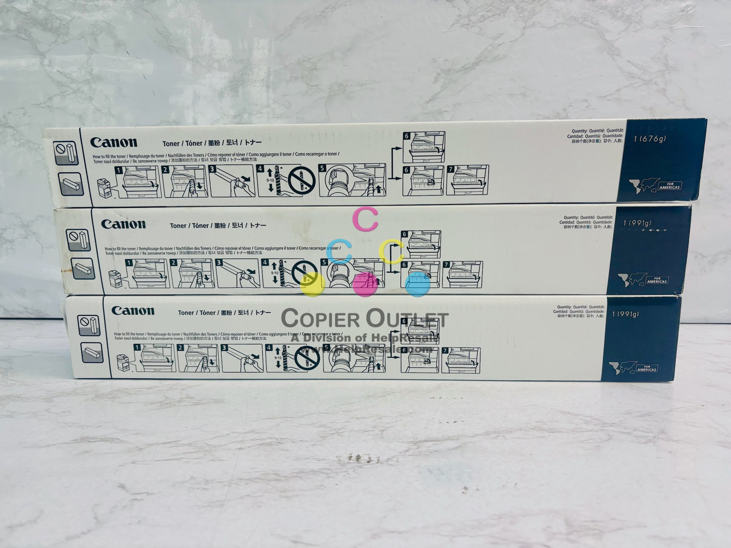 3 Genuine Canon iR Adv C5840i,C5850i Yellow & Black Toner GPR-61 YKK