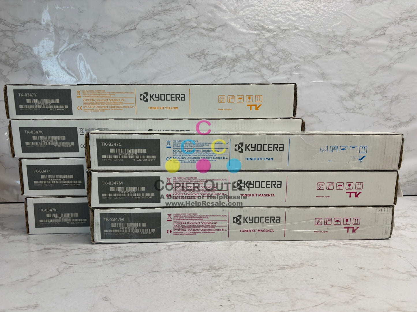 7 OEM Kyocera TASKalfa 2552ci,2553ci,CS2552ci,CS2553ci TK-8347 CMMYKKK Toners