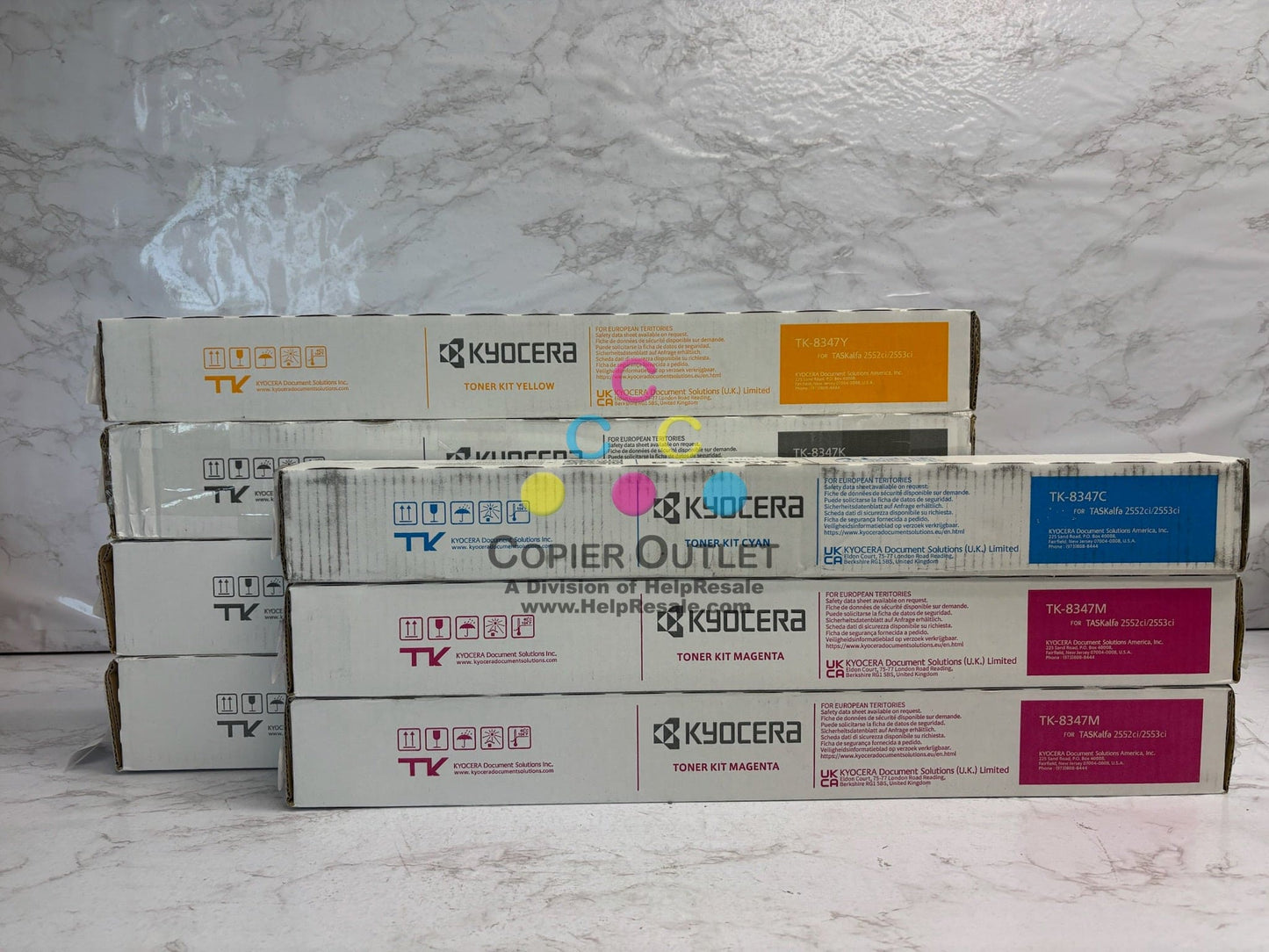 7 OEM Kyocera TASKalfa 2552ci,2553ci,CS2552ci,CS2553ci TK-8347 CMMYKKK Toners