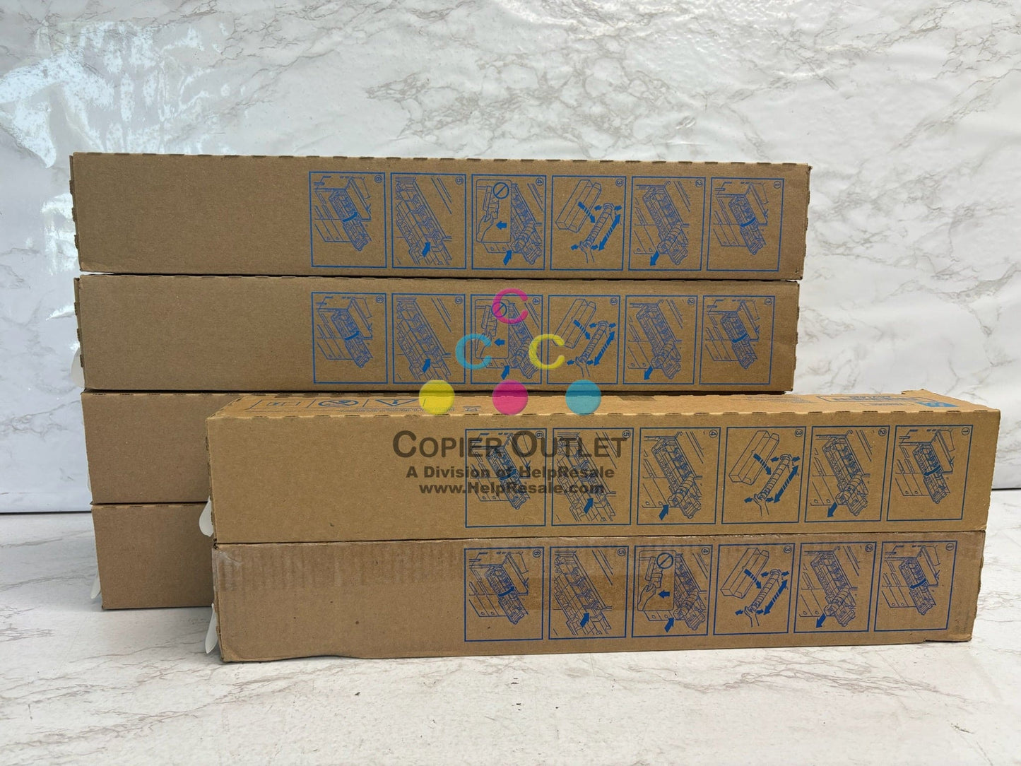 6 OEM Konica Minolta Bizhub C450i,C550i,C650i TN626 CCYYKK Toners (No Magenta)