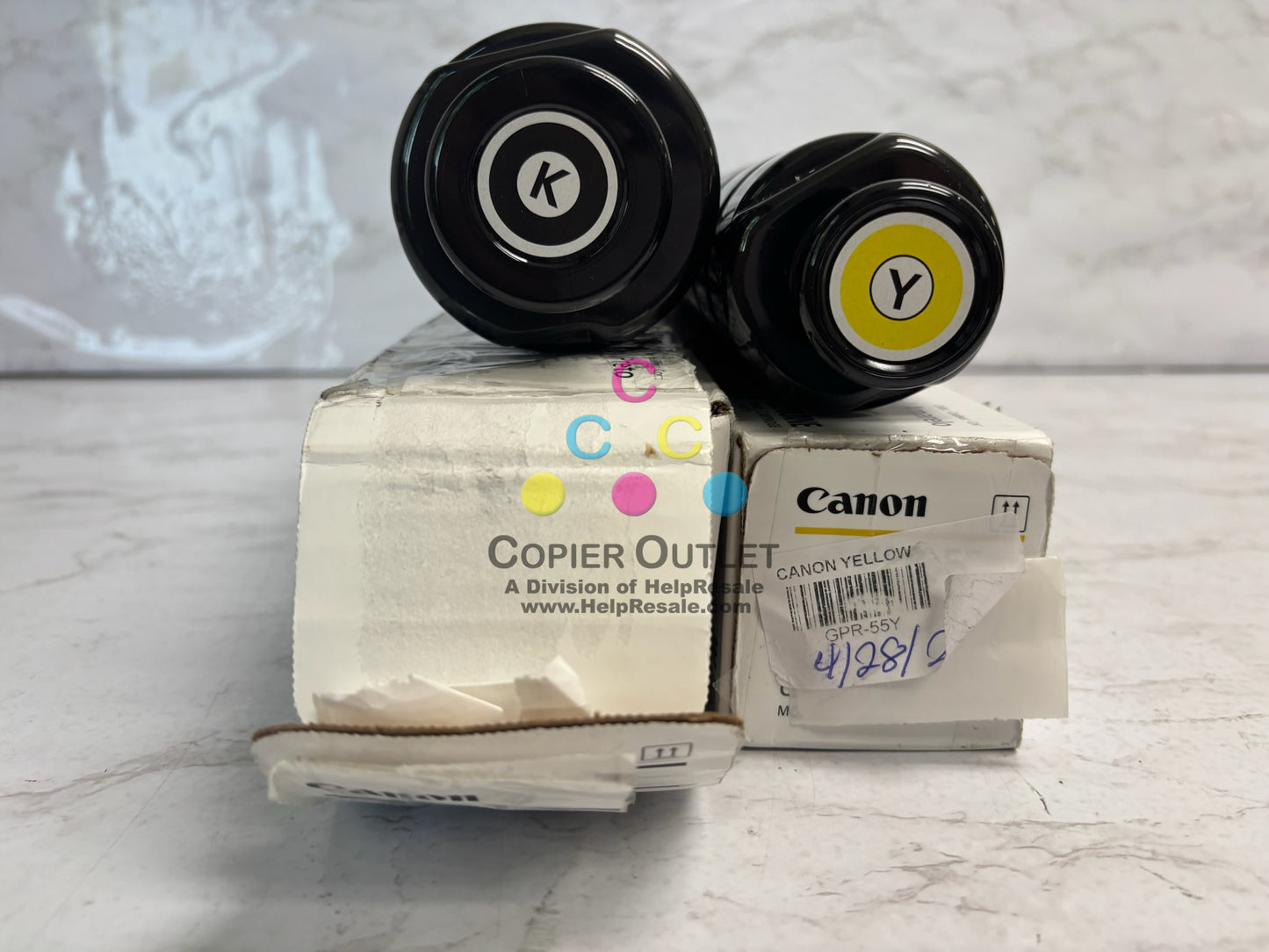 2 Open OEM Canon iR ADV C5535,C5540,C5550,C5560 GPR-55 Yellow & Black Toners