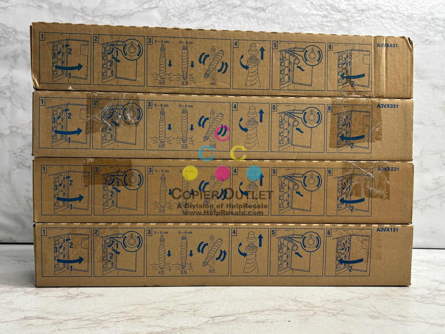 4 New Genuine Konica Minolta AccurioPrint C2060L,C3070L,C4065 CMYK Toners TN620