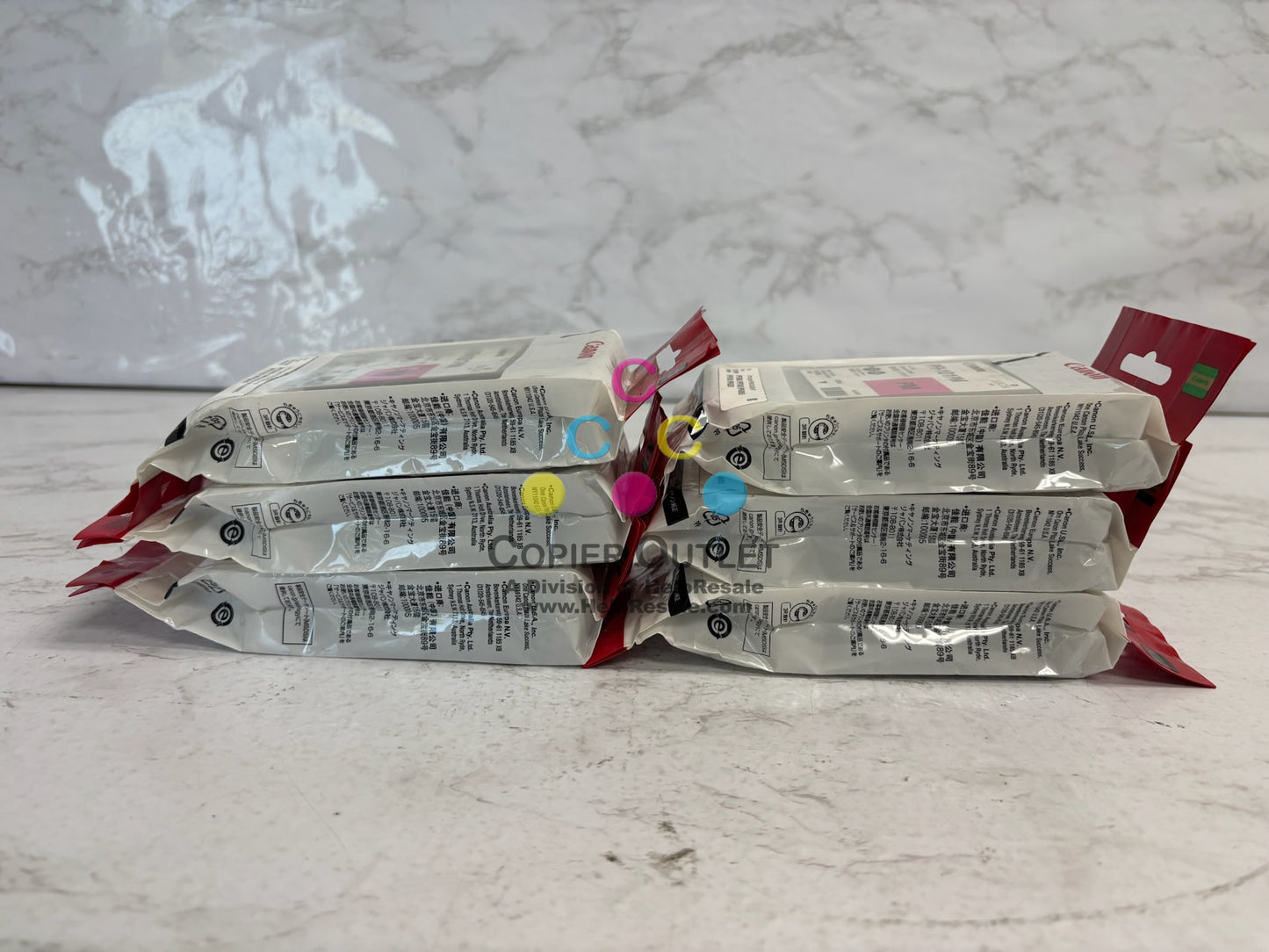 6 New OEM Canon IPF5000 IPF5100 PM Ink Cartridges PFI-101 (0888B00AA) EXP: 2014-2015