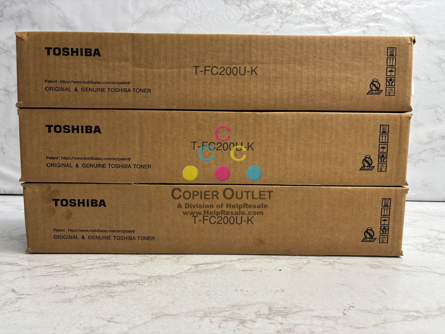 3 New Genuine Toshiba e-STUDIO 2000AC, 2500AC Black Toners T-FC200U-K