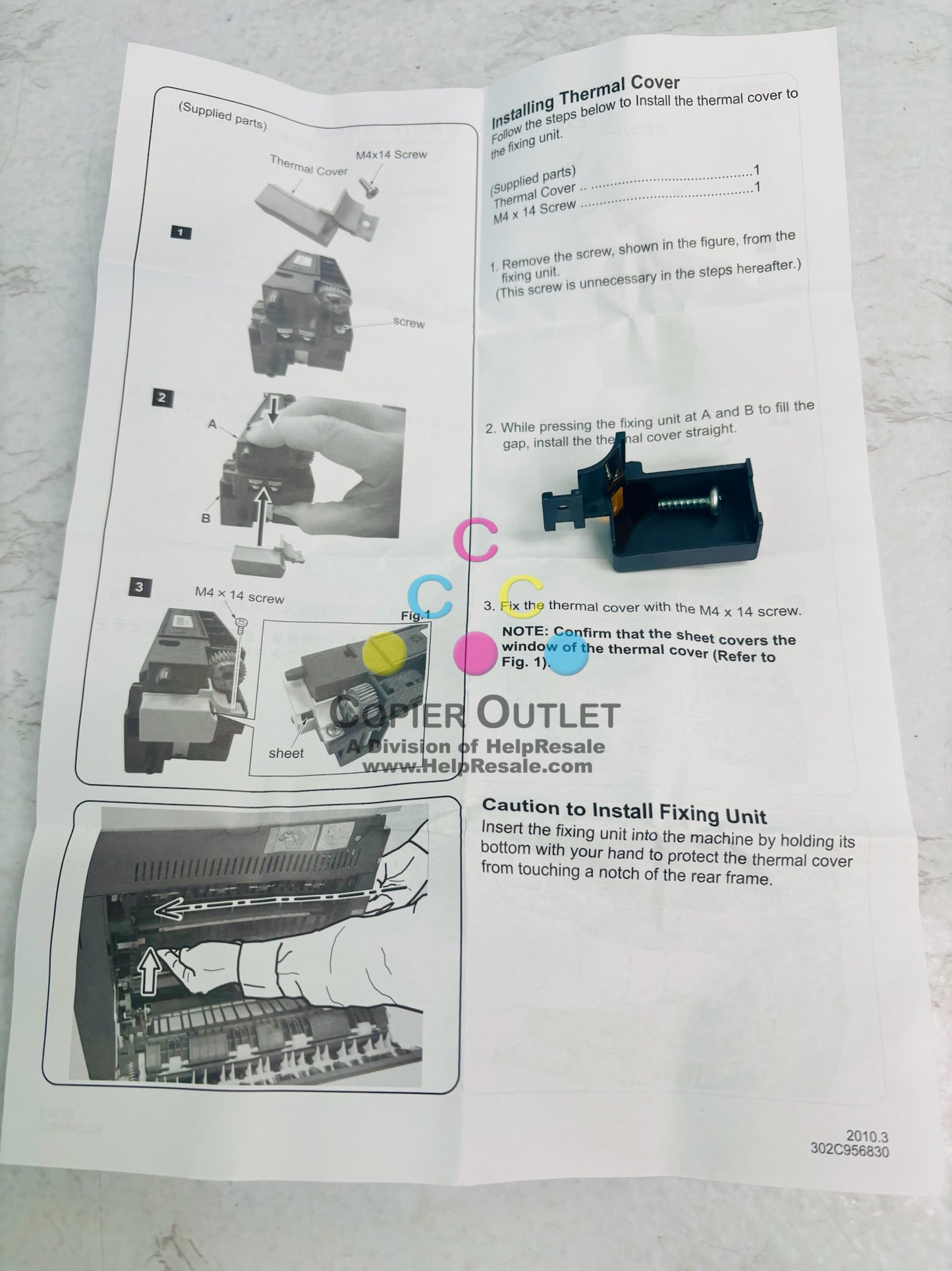 Lot Of 42 Genuine Kyocera Mita Fuser Lid Assembly 302C994010 Thermal Cover