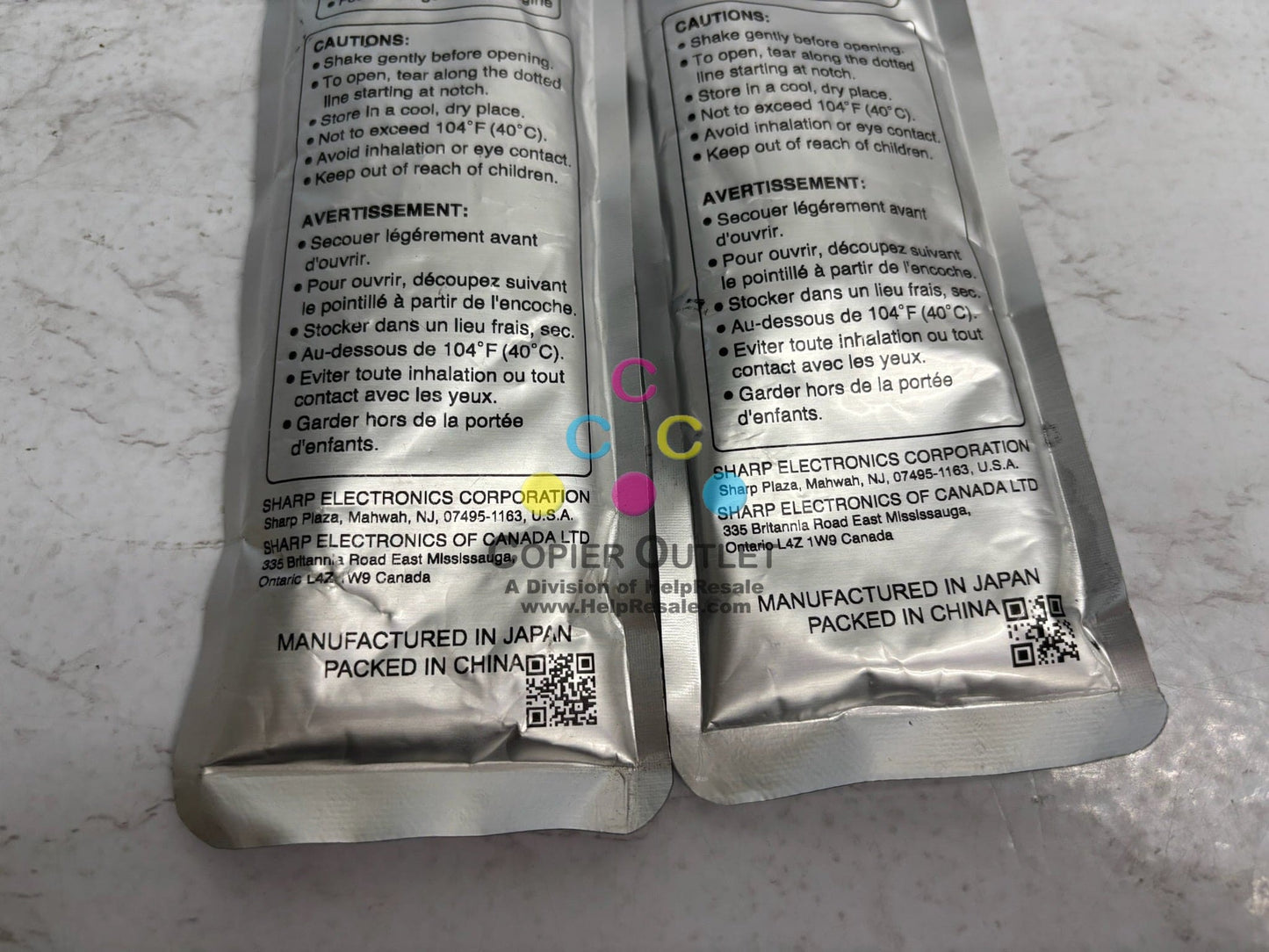 2 OEM Sharp MX-2630N,MX-2651,MX-3050N Cyan & Yellow Developers MX-60NV-SA