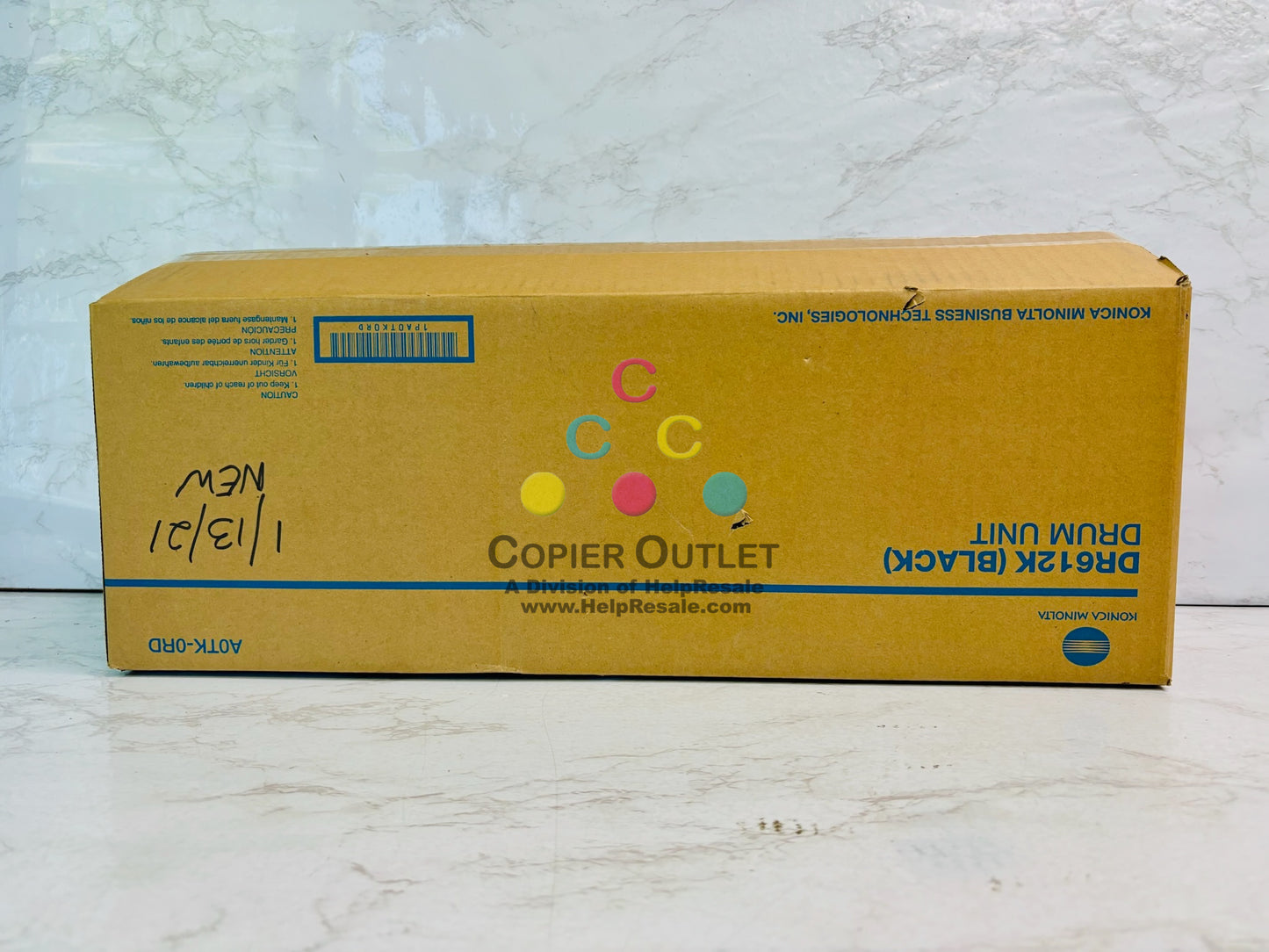 Open Genuine Konica Minolta bizhub 552, 652, C452 Black Drum Unit DR612K