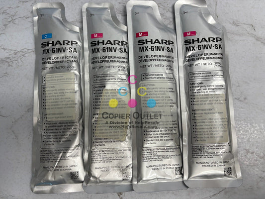 4 New OEM Sharp MX-2630N,MX-2651 CMMM Developers MX-61NV-SA, MX61NVSA