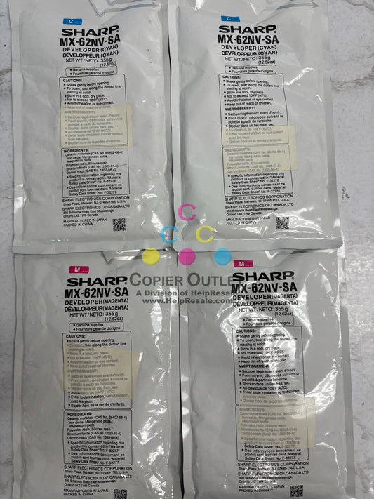 4 New OEM Sharp MX-6240N,MX-6500N CCMM Developers MX-62NV-SA, MX62NVSA