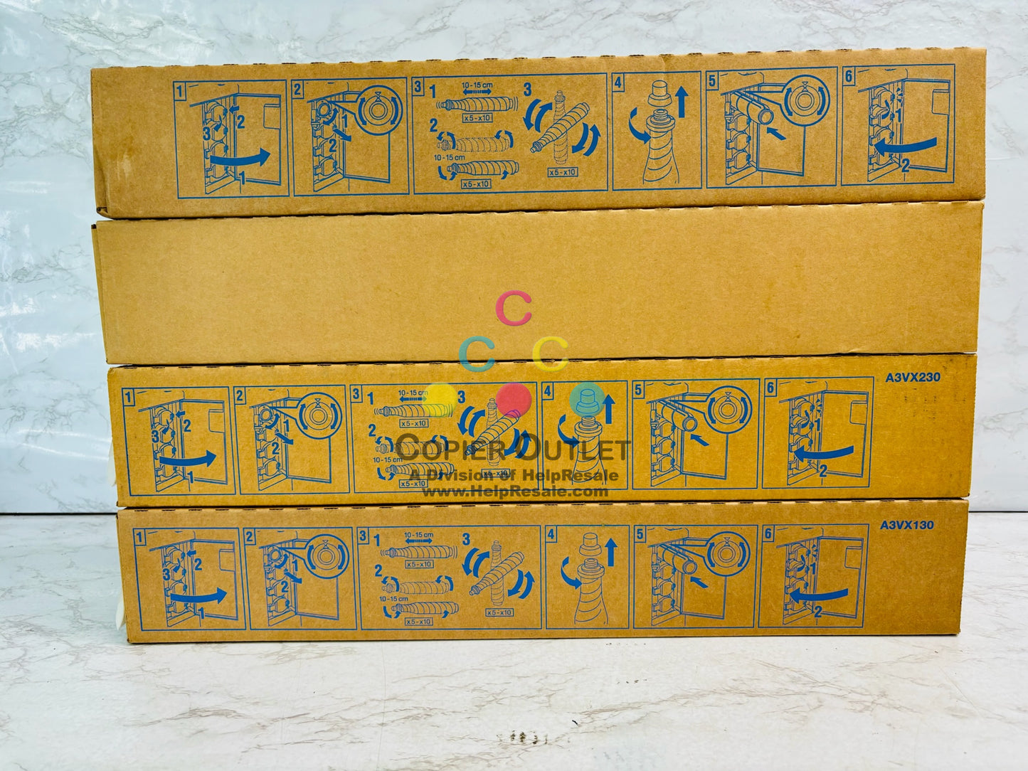 4 Genuine Konica AccurioPress C2060, C2070 Cyan, Magenta, Yellow & Black TN619 CMYK