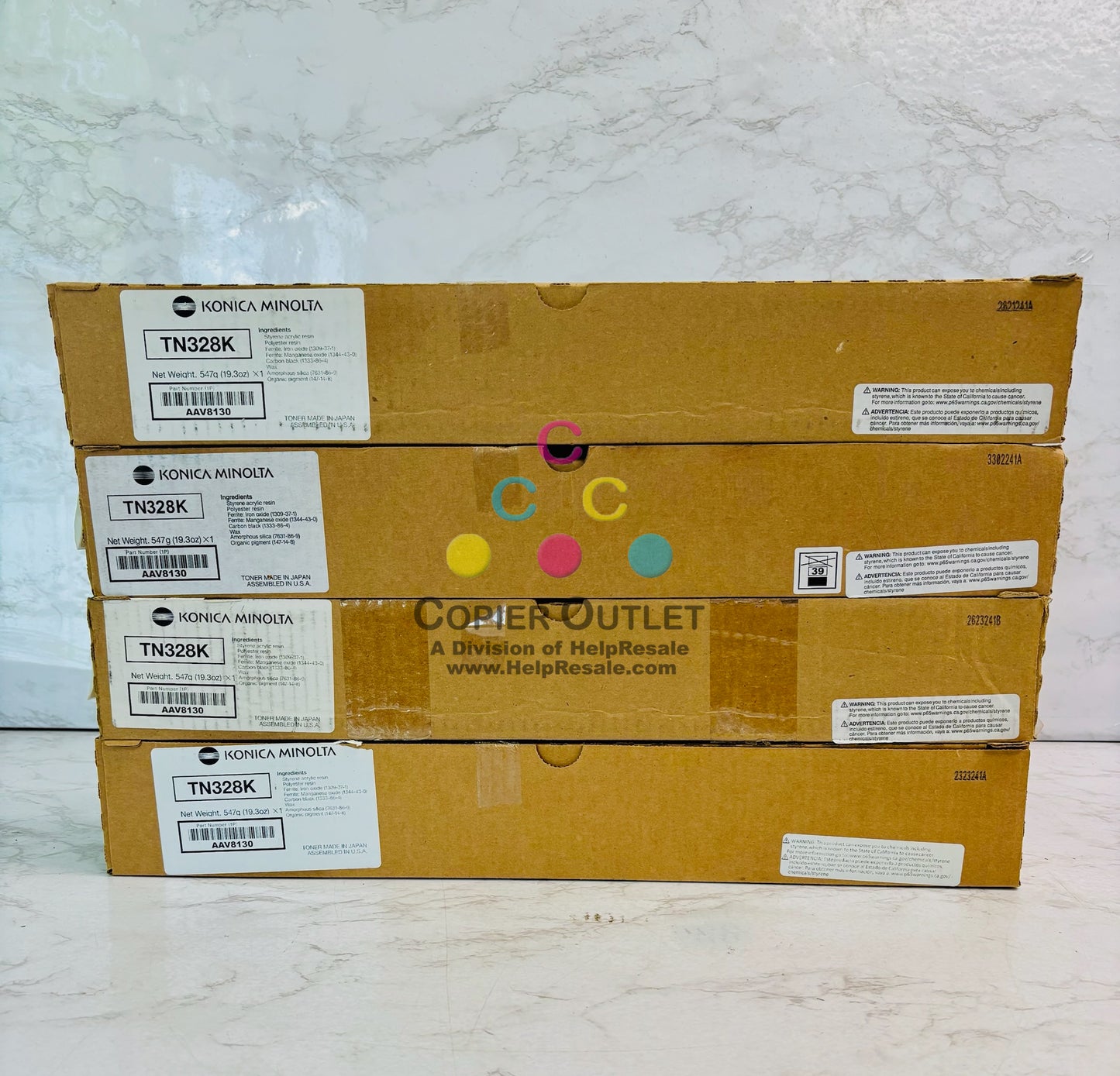 4 Genuine Konica Minolta BH C250i,C251i,C300i Black Toner TN328K