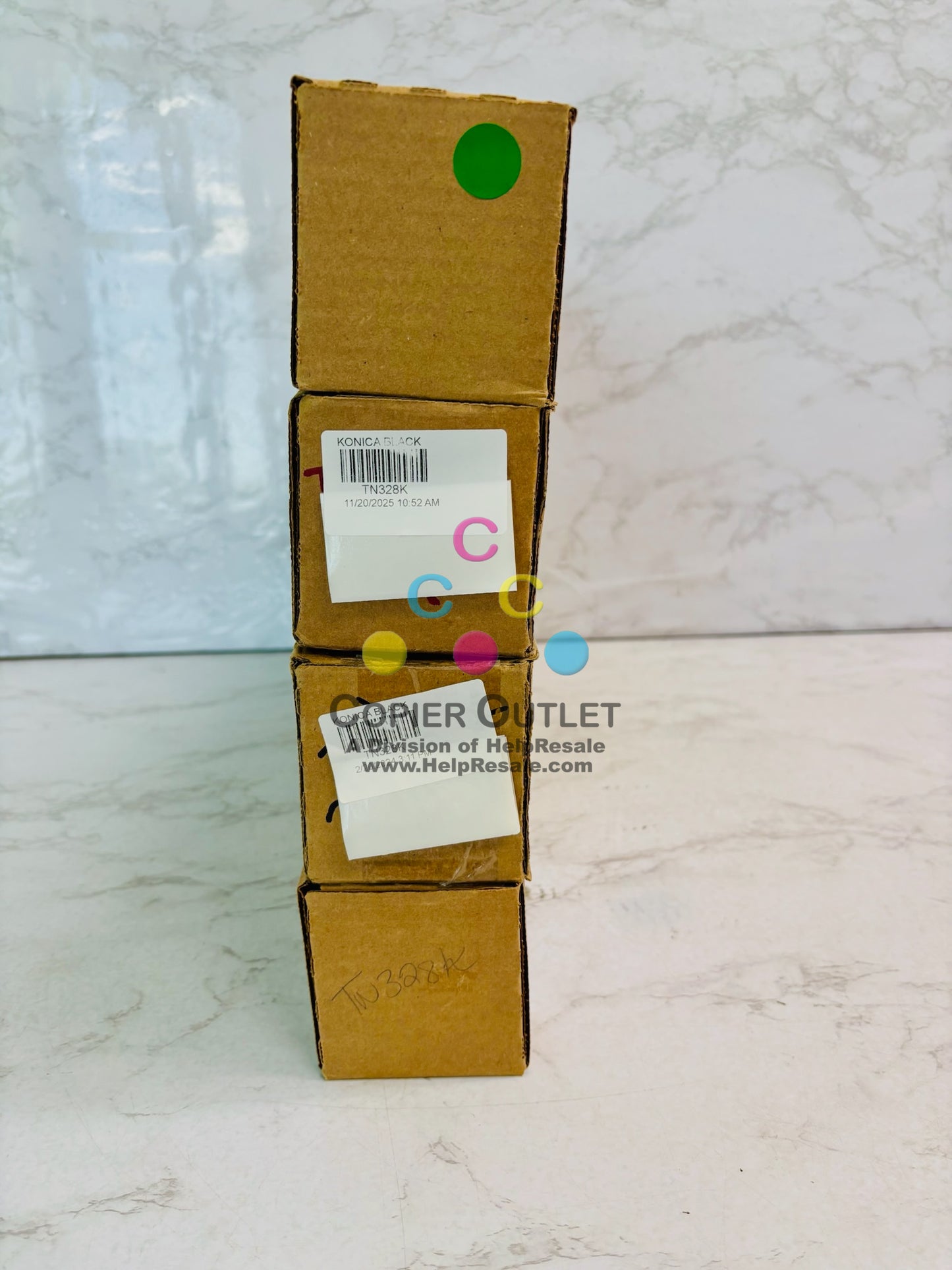 4 Genuine Konica Minolta BH C250i,C251i,C300i Black Toner TN328K
