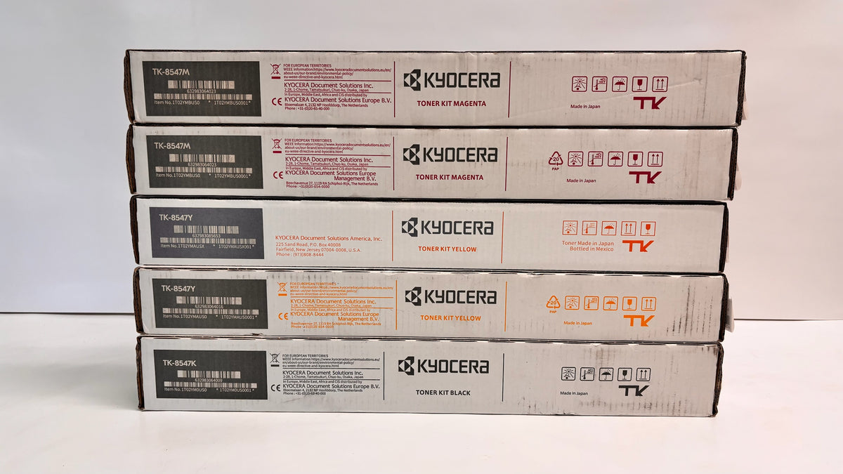 5 Genuine Kyocera TASKalfa 4054ci,CS5054ci MMYYK Toners TK-8547(TK-8549)
