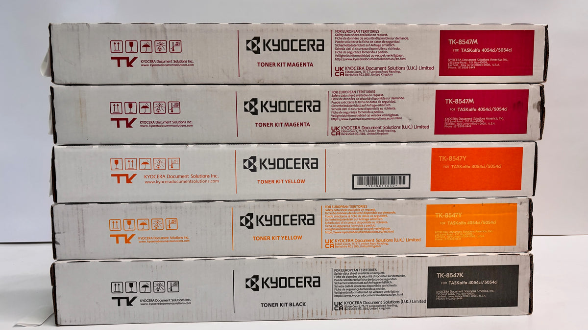 5 Genuine Kyocera TASKalfa 4054ci,CS5054ci MMYYK Toners TK-8547(TK-8549)