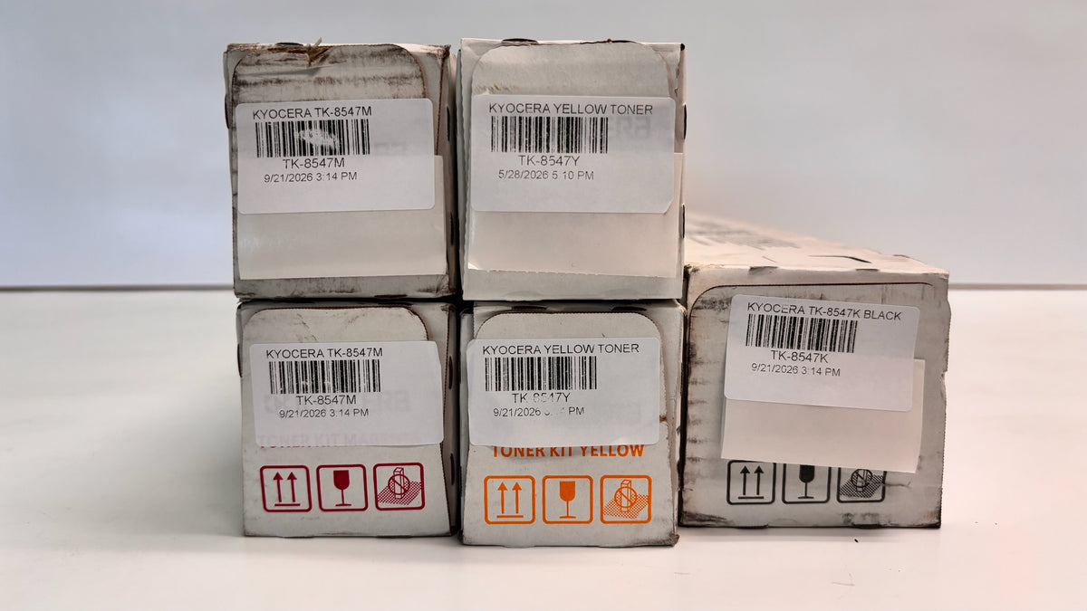 5 Genuine Kyocera TASKalfa 4054ci,CS5054ci MMYYK Toners TK-8547(TK-8549)