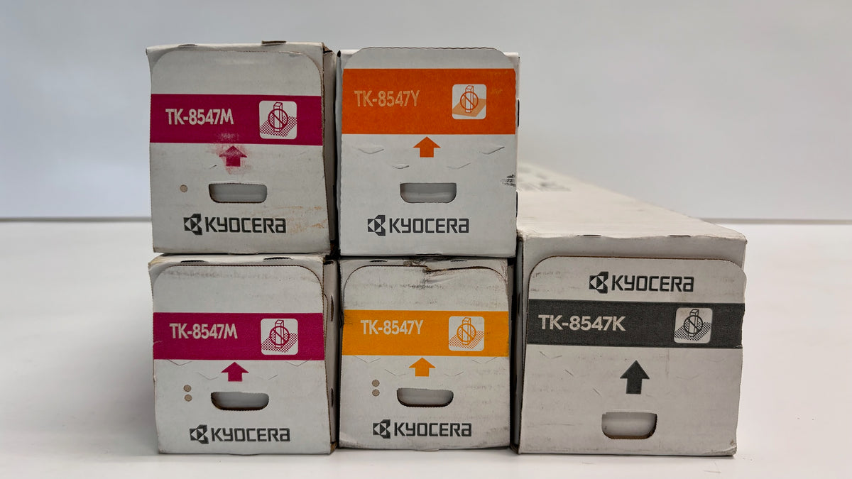 5 Genuine Kyocera TASKalfa 4054ci,CS5054ci MMYYK Toners TK-8547(TK-8549)