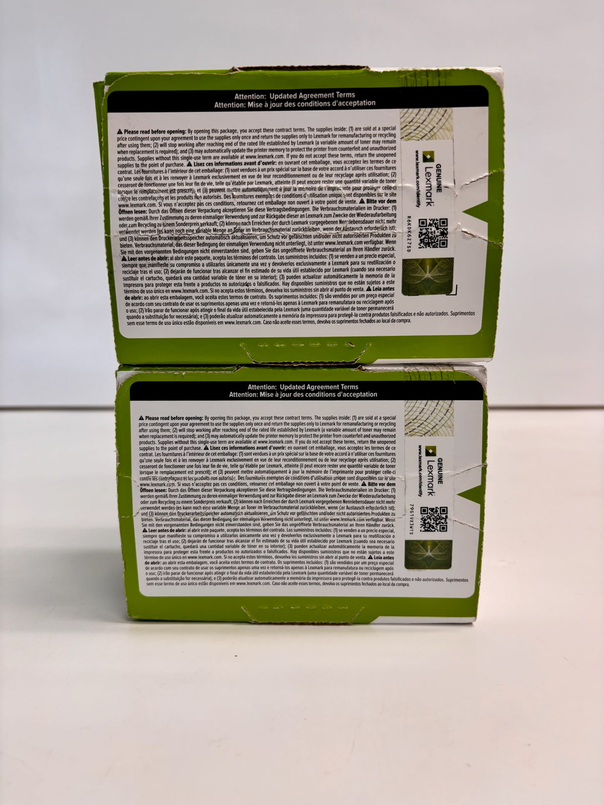 2 Genuine Lexmark C2240 XC2235 Cyan & Yellow Toners 24B7154, 24B7156