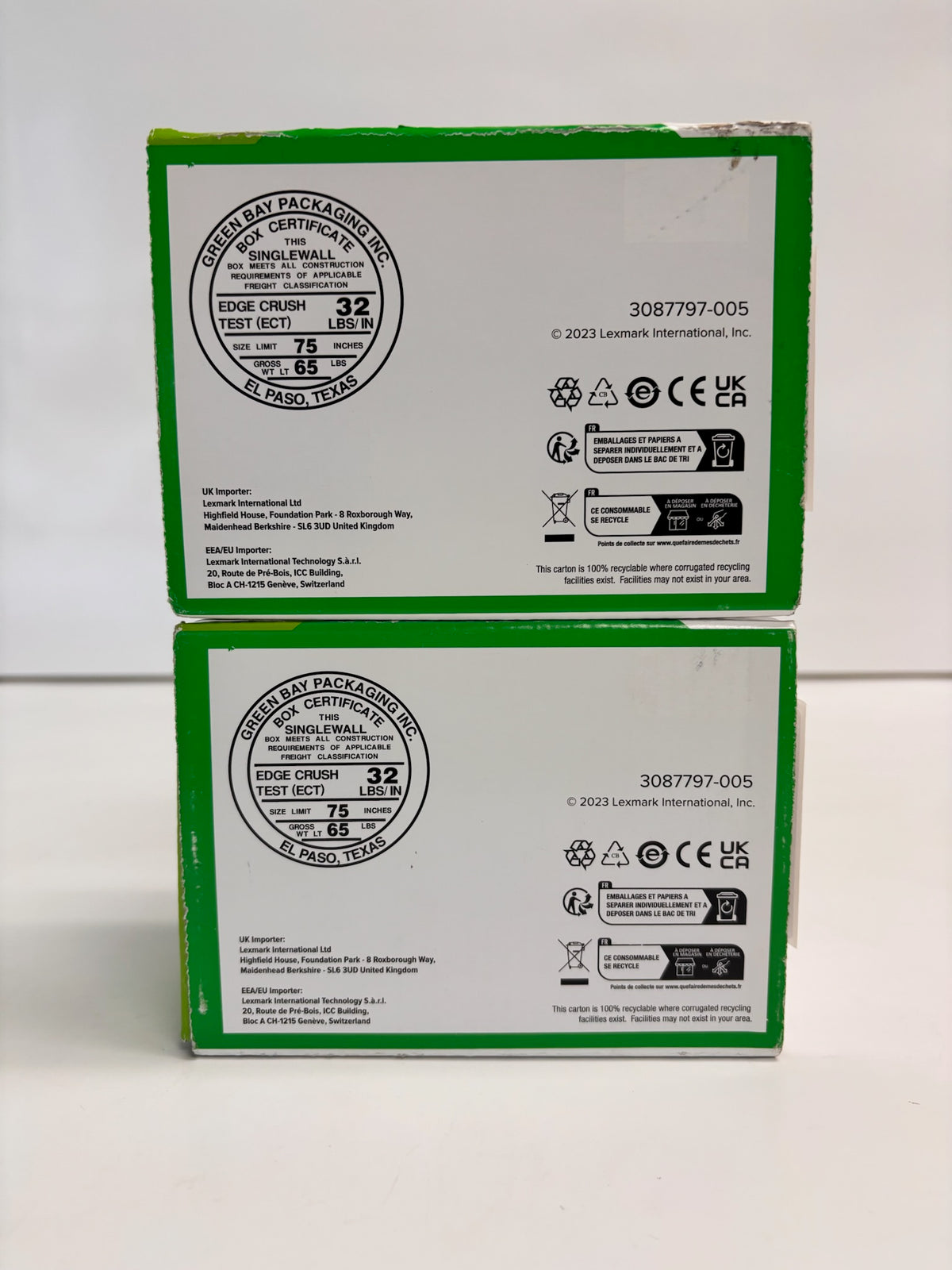 2 Genuine Lexmark C2240 XC2235 Cyan & Yellow Toners 24B7154, 24B7156