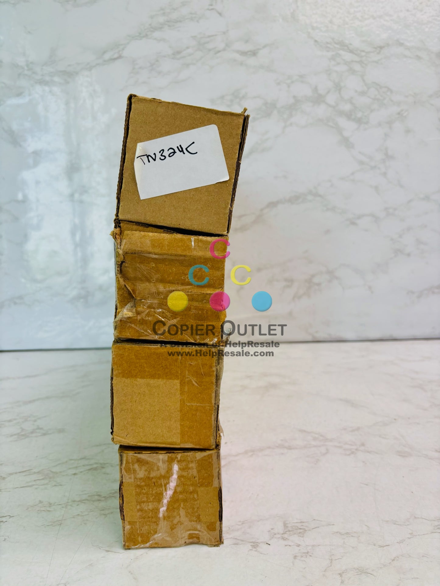 4 Genuine Konica C258 C308 Cyan & Magenta Toner TN324AC,TN324AM CCMM (Bad Box)