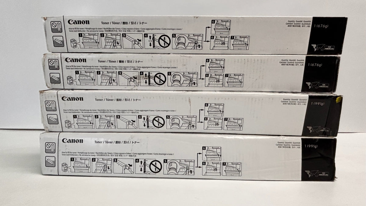4 OEMCanon iR ADV. DX C5840i/C5850i Yellow & Black High Yield Toners GPR-61YYKK